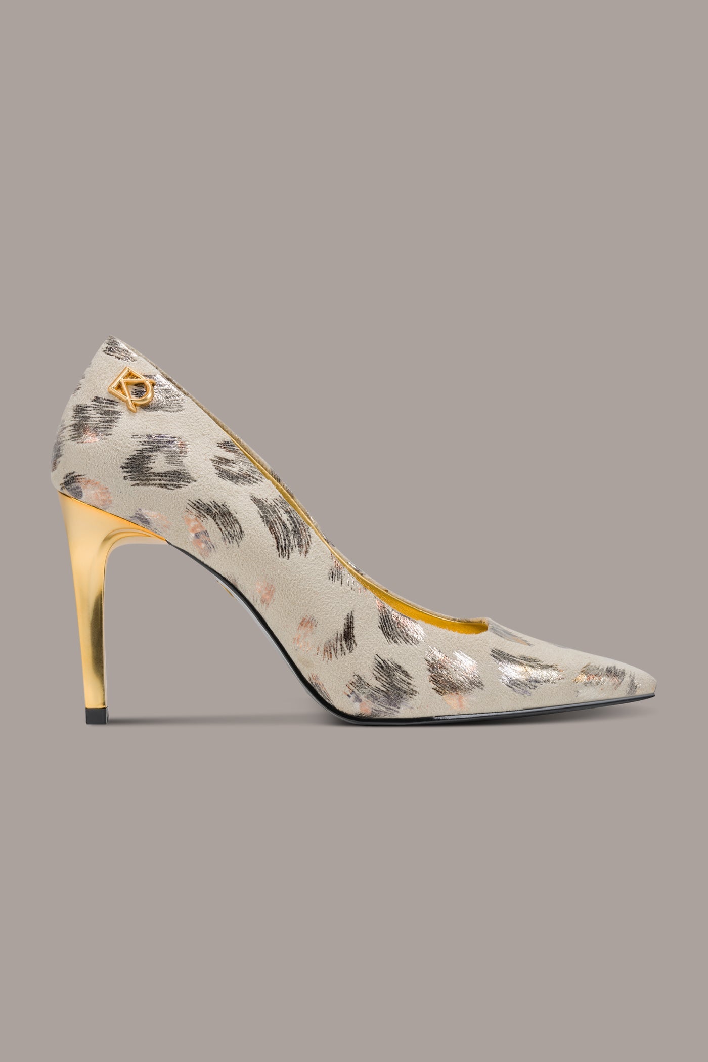 Leopard SAVITA METALLIC LEOPARD HIGH PUMP Donna Karan