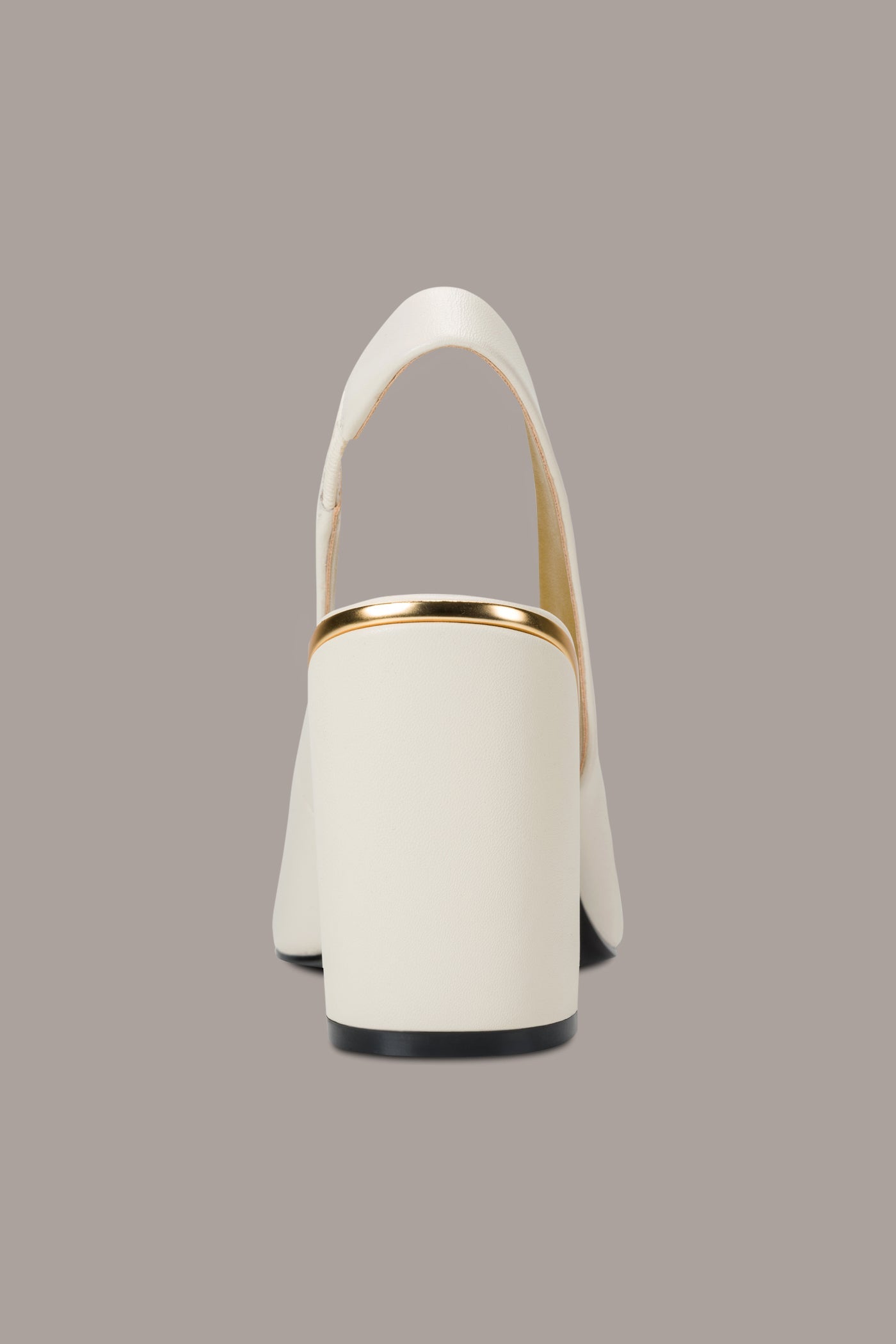 Ivory REBECCA LEATHER SLINGBACK PUMP Donna Karan