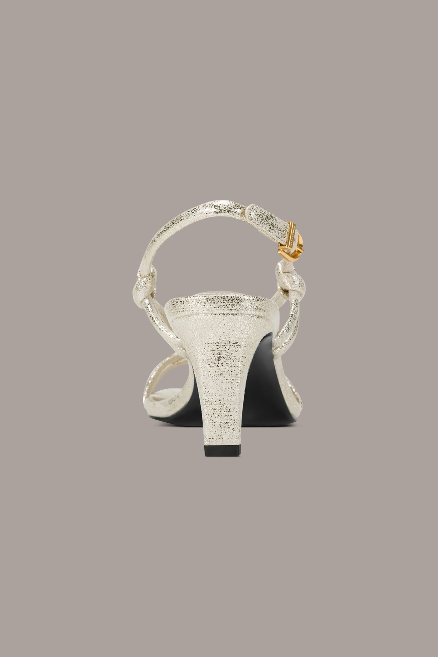 White Gold BASIL METALLIC SANDAL Donna Karan