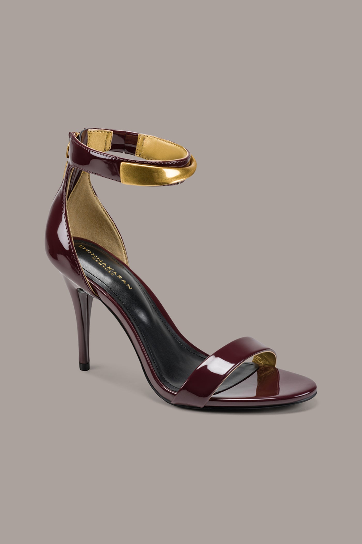 Wine SABINA ANKLE STRAP SANDAL Donna Karan