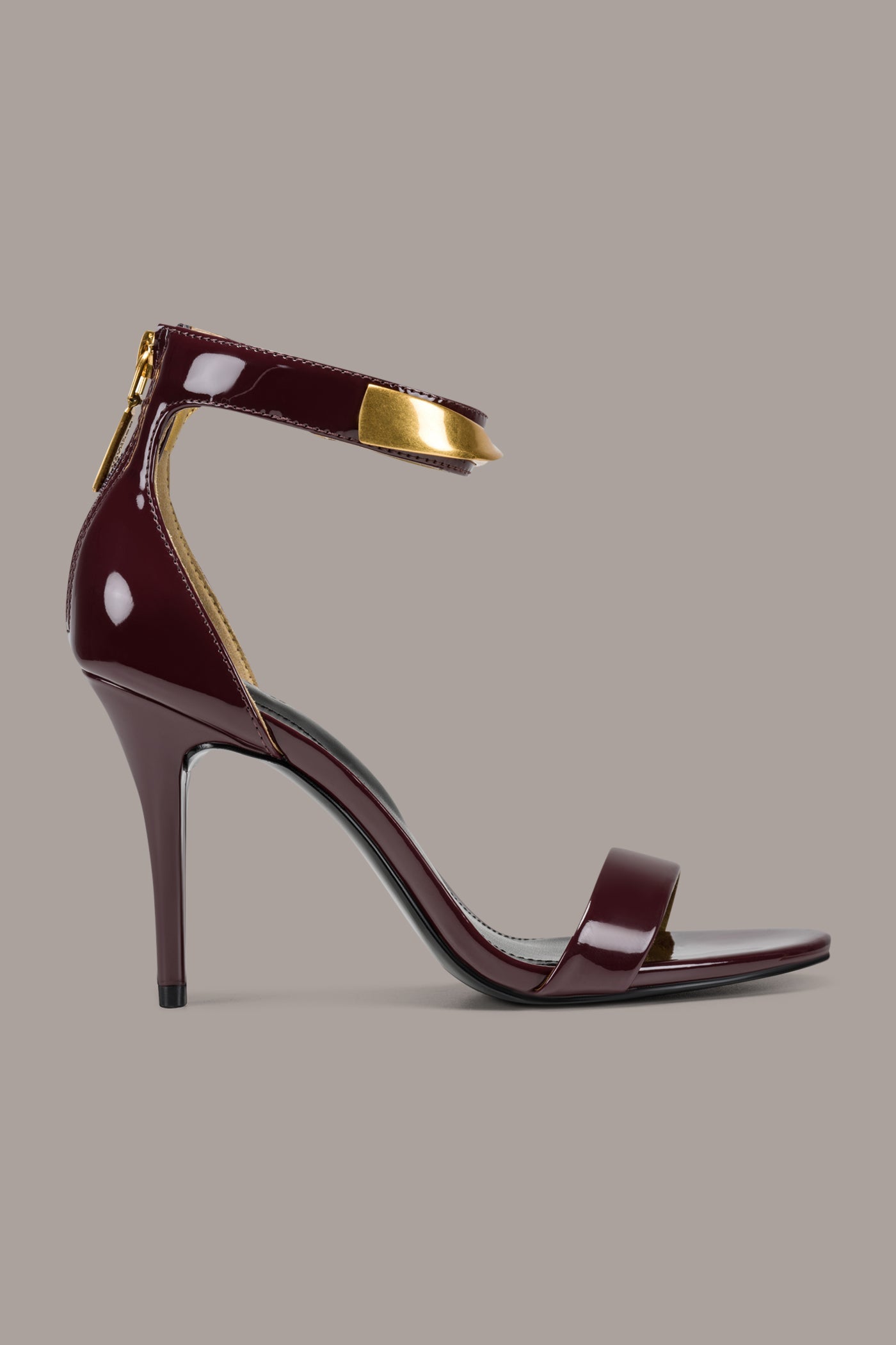 Wine SABINA ANKLE STRAP SANDAL Donna Karan