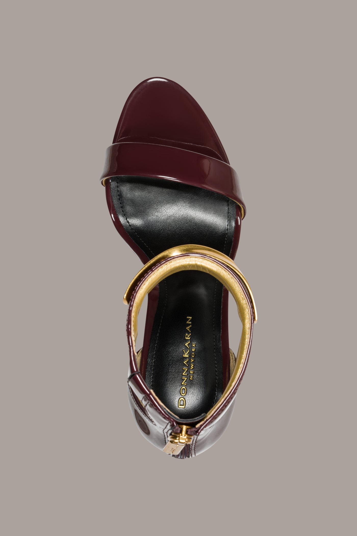 Wine SABINA ANKLE STRAP SANDAL Donna Karan