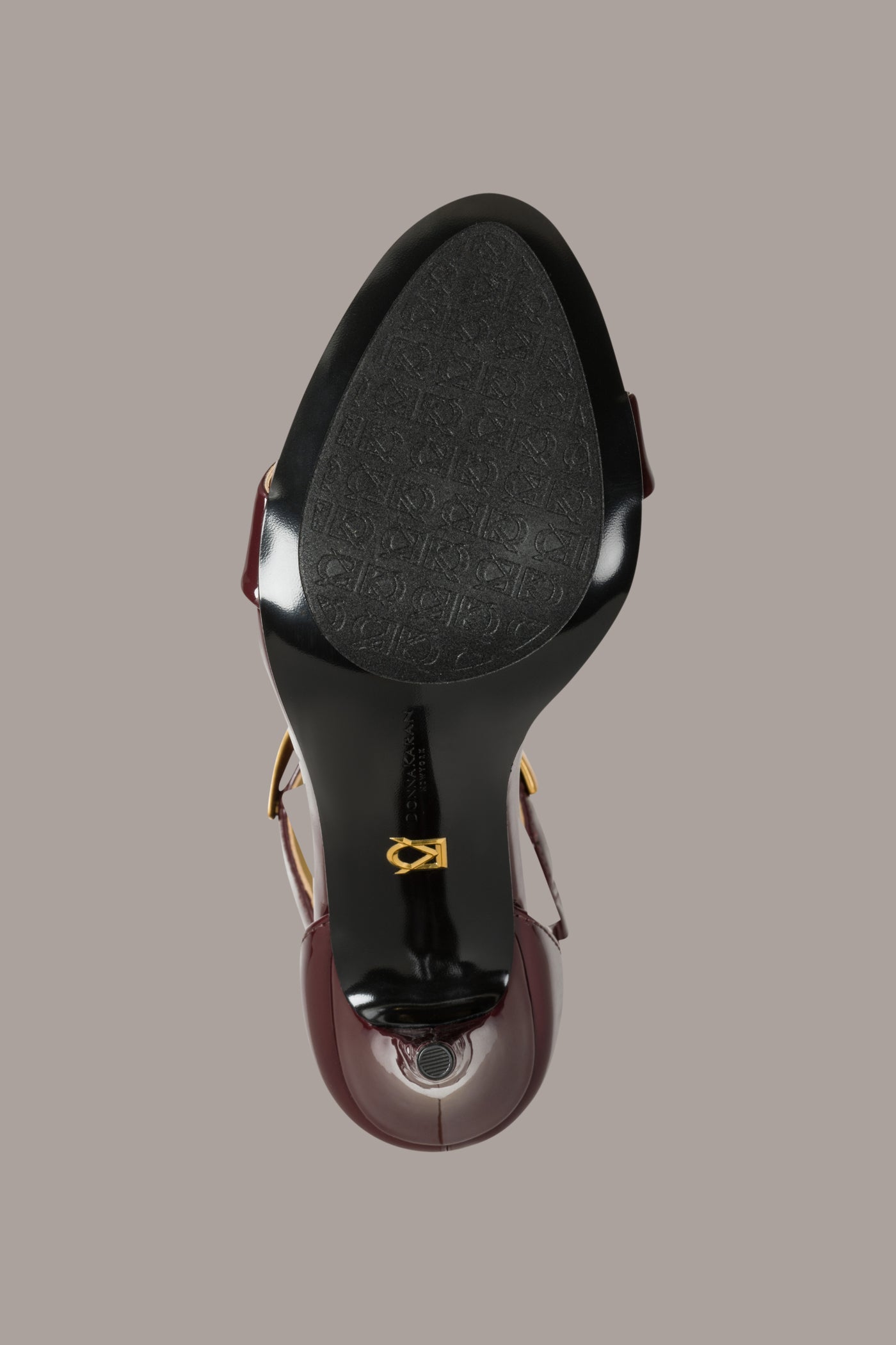 Wine SABINA ANKLE STRAP SANDAL Donna Karan