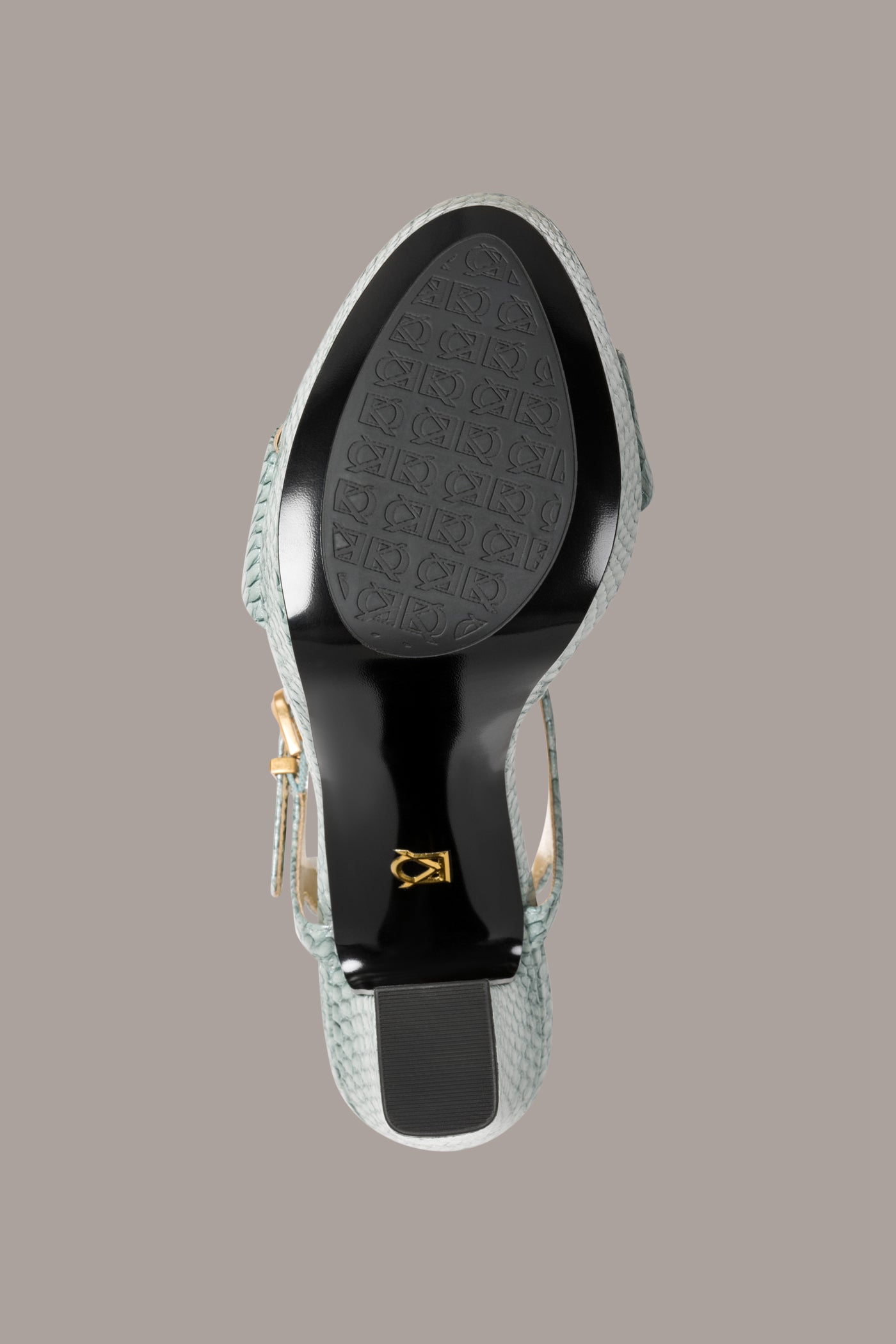 Waterlily SHEPARD SNAKE-EFFECT LEATHER PLATFORM SANDAL Donna Karan