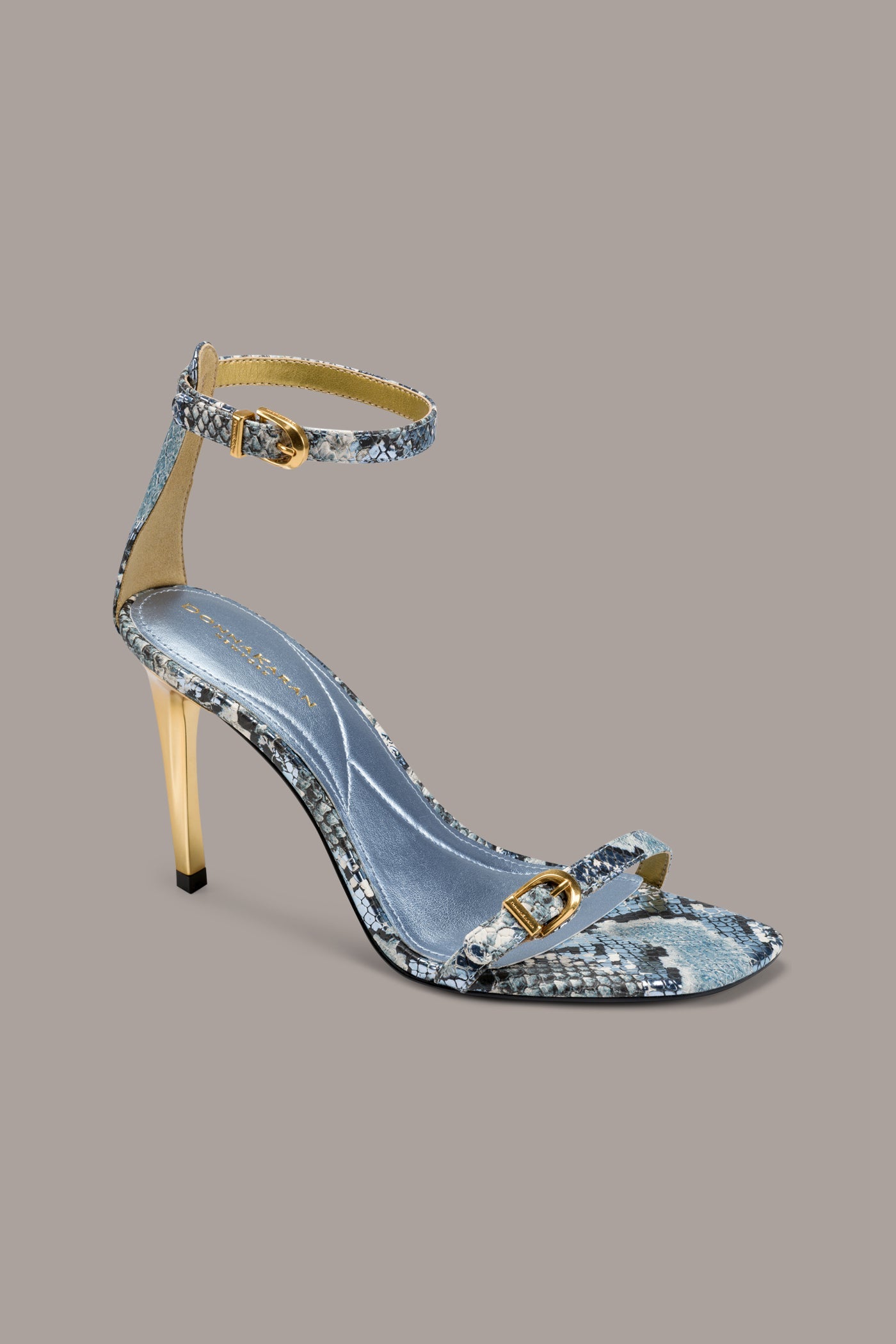 Tempest PRYCE SNAKE-PRINT ANKLE STRAP SANDAL Donna Karan