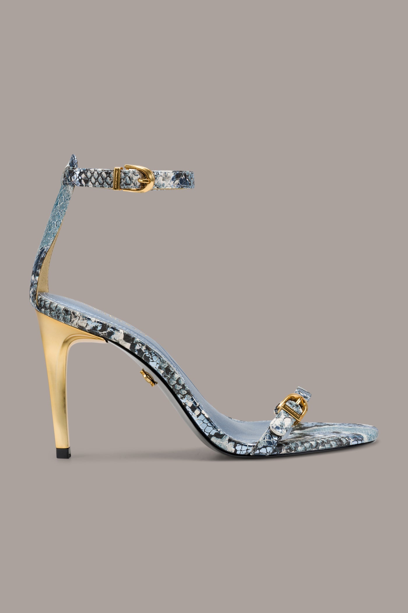 Tempest PRYCE SNAKE-PRINT ANKLE STRAP SANDAL Donna Karan