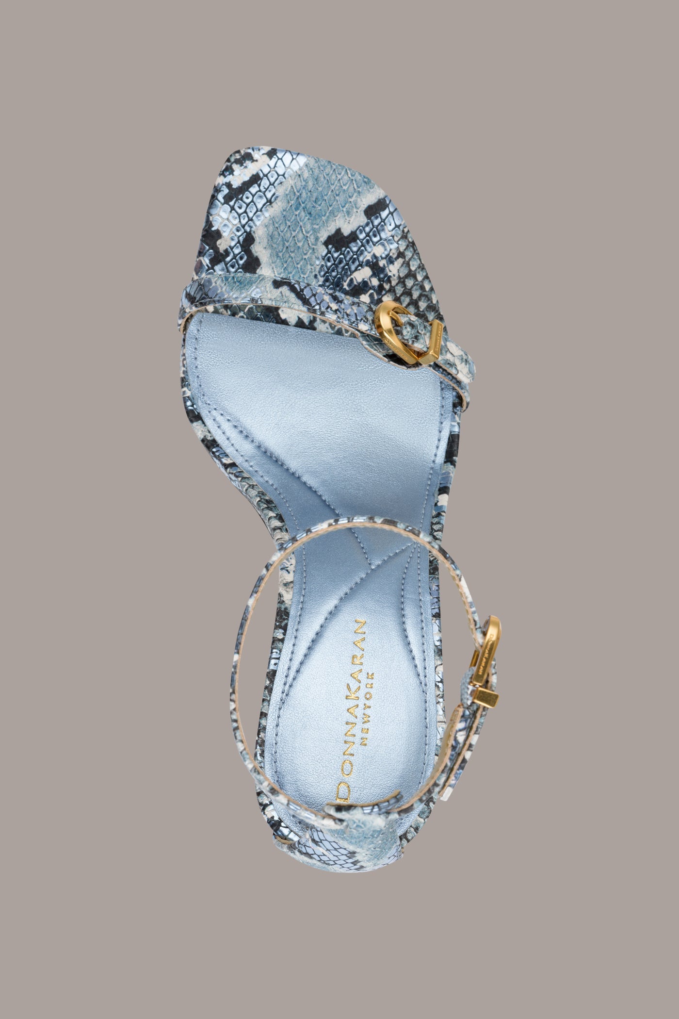 Tempest PRYCE SNAKE-PRINT ANKLE STRAP SANDAL Donna Karan
