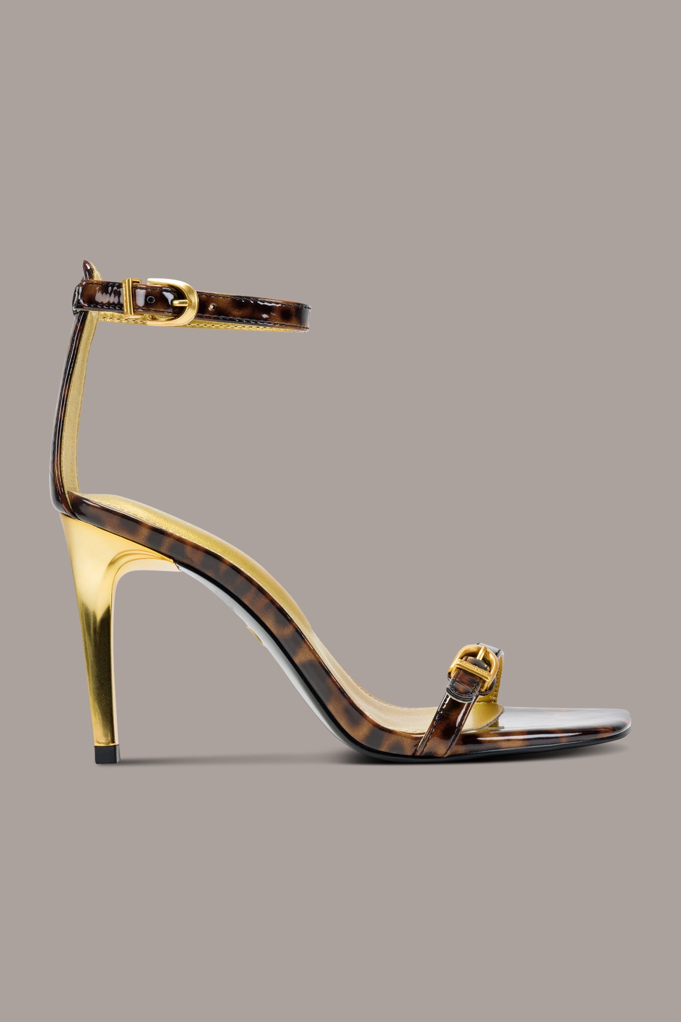 Tortoise PRYCE ANKLE STRAP SANDAL Donna Karan