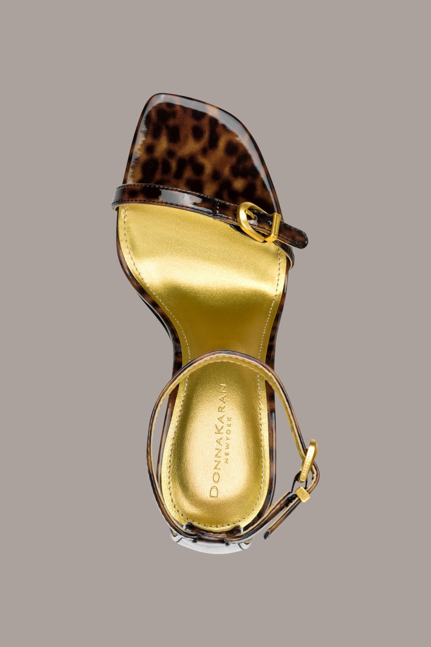 Tortoise PRYCE ANKLE STRAP SANDAL Donna Karan