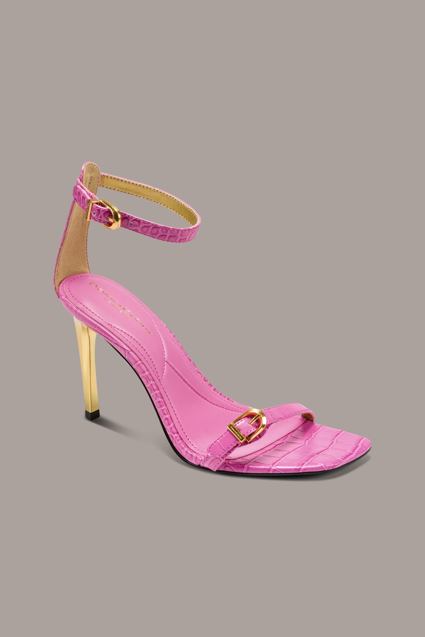 Bimini PRYCE CROC-EFFECT ANKLE STRAP SANDAL Donna Karan