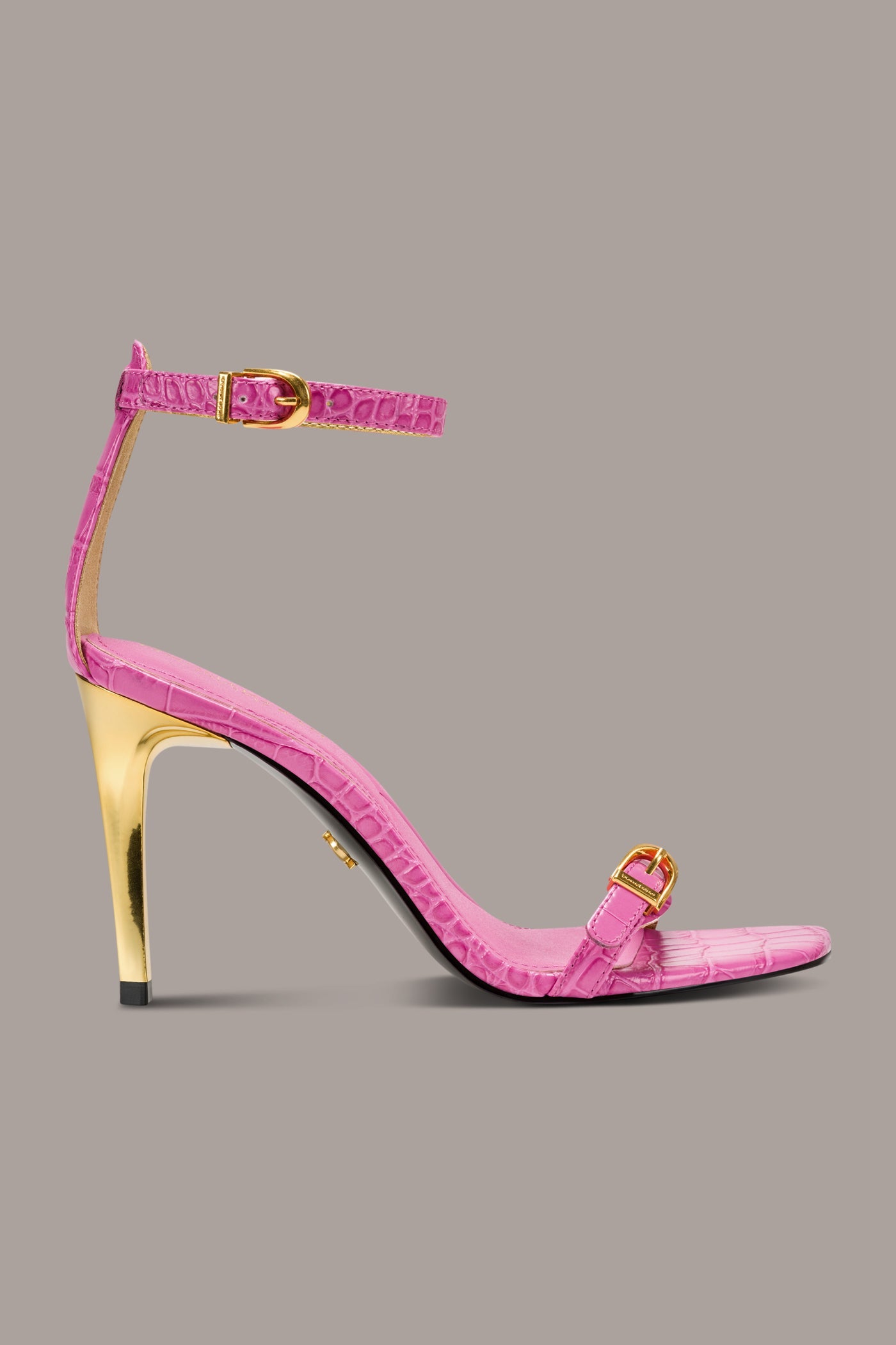 Bimini PRYCE CROC-EFFECT ANKLE STRAP SANDAL Donna Karan