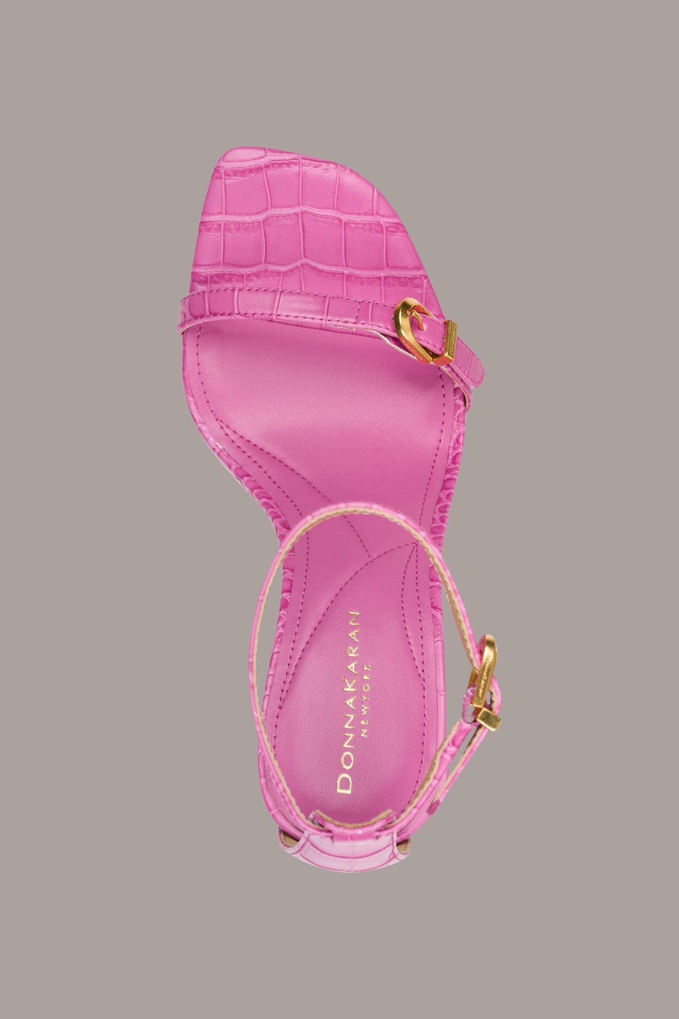 Bimini PRYCE CROC-EFFECT ANKLE STRAP SANDAL Donna Karan