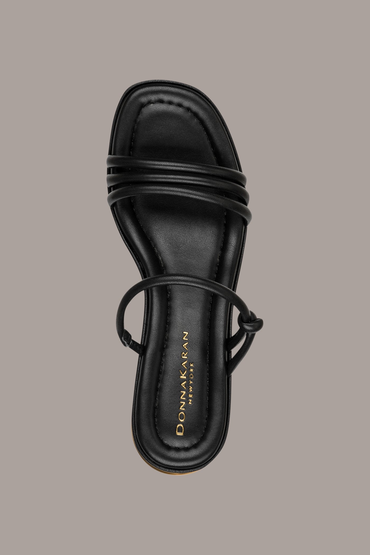Black TAFETA MULE SANDAL Donna Karan