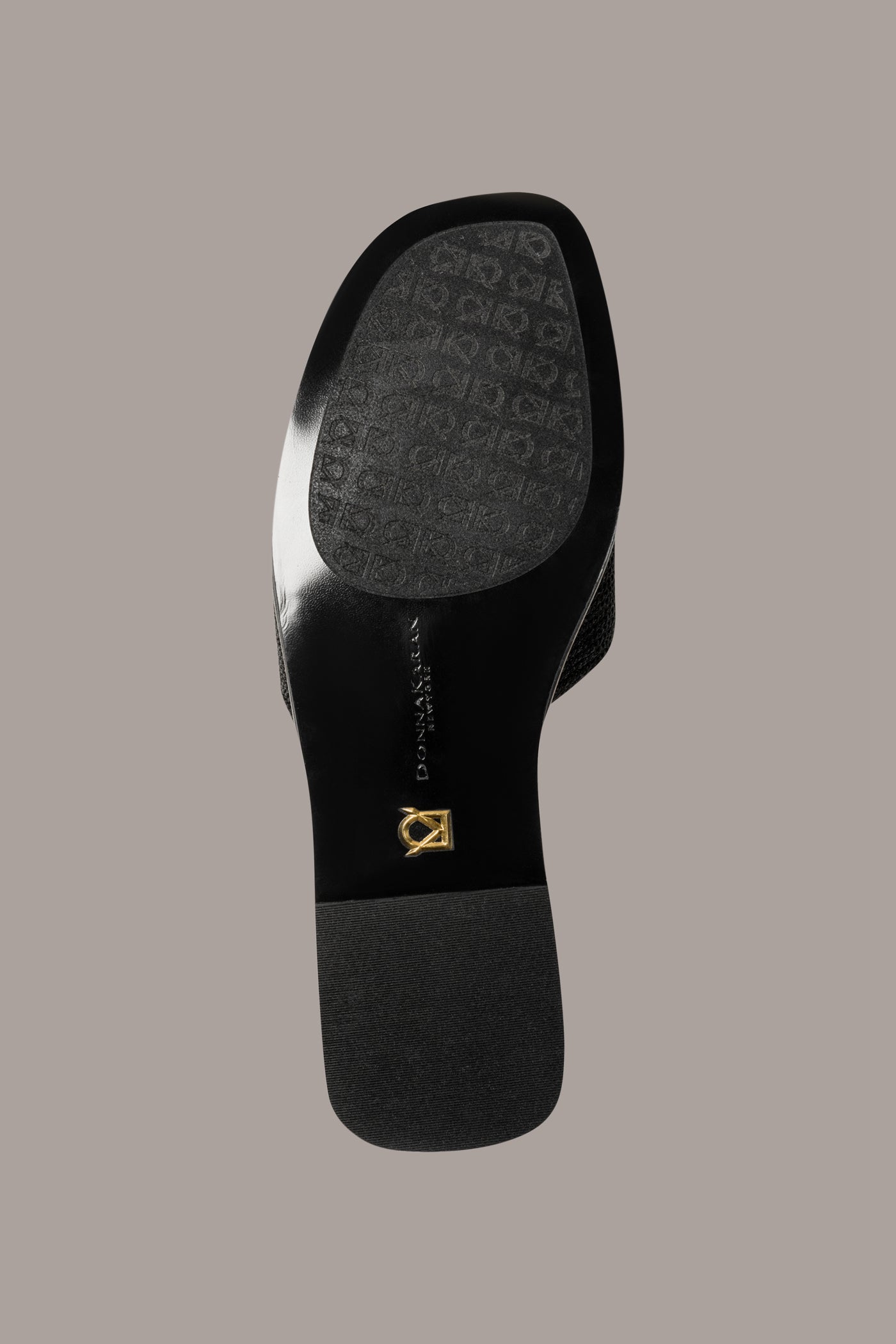 Black HARMONY WOVEN SLIDE SANDAL Donna Karan