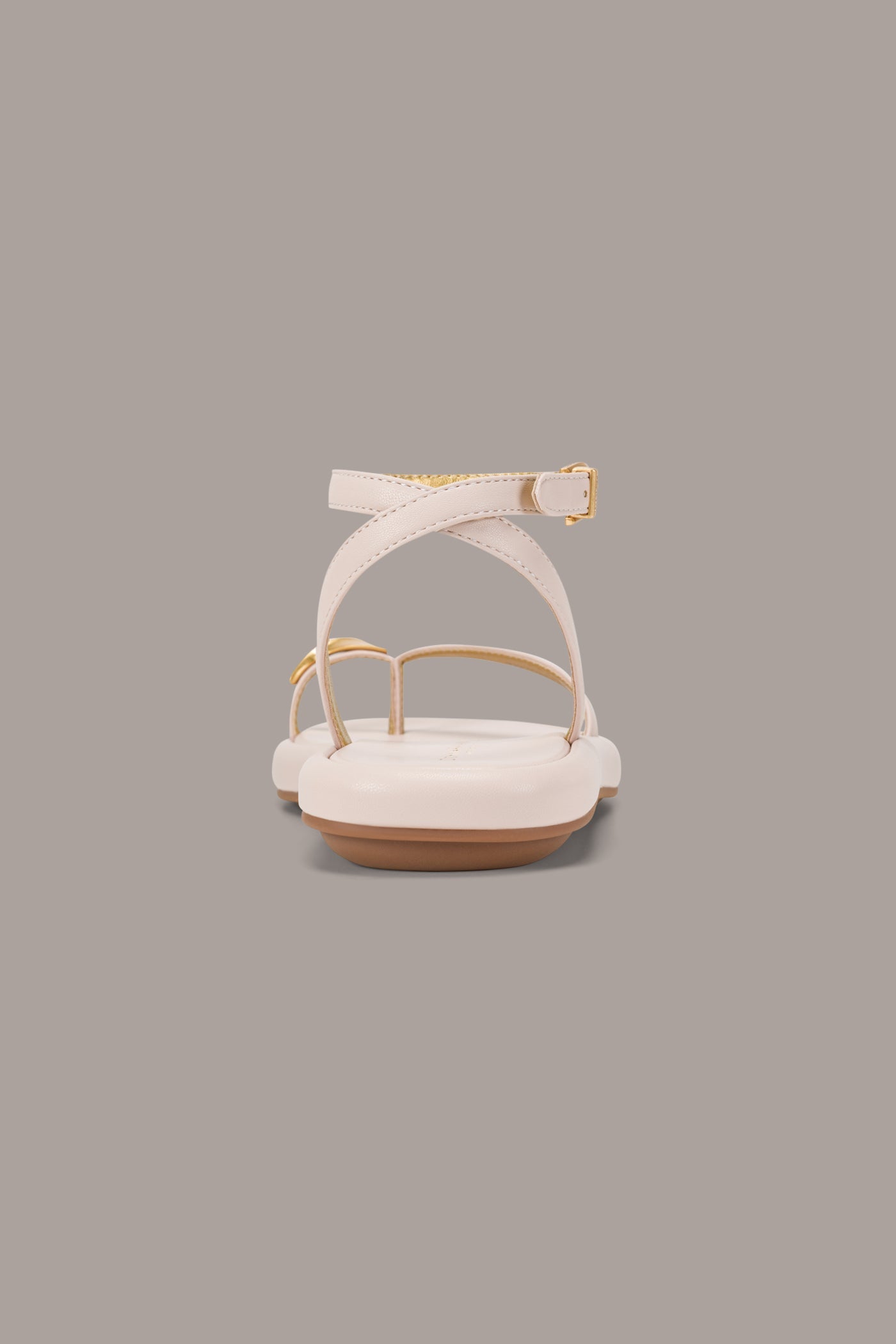 Snow Petal TABITHA ANKLE STRAP FLAT SANDAL Donna Karan