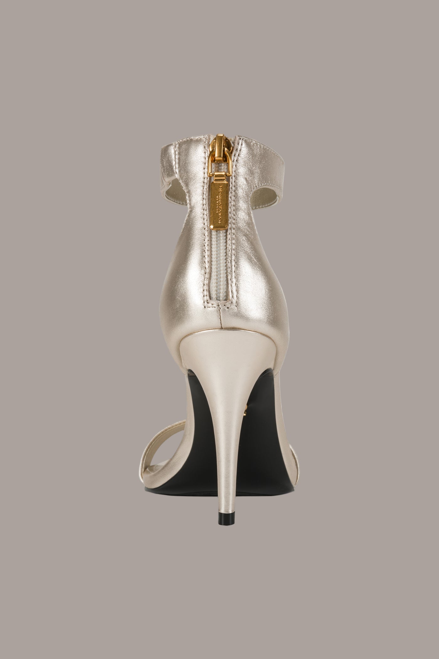 White Gold SABINA II ANKLE STRAP SANDAL Donna Karan