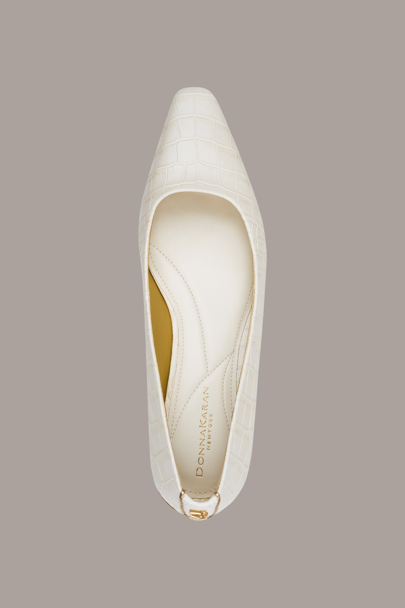 Ivory SAVITA CROC-EFFECT FLAT Donna Karan
