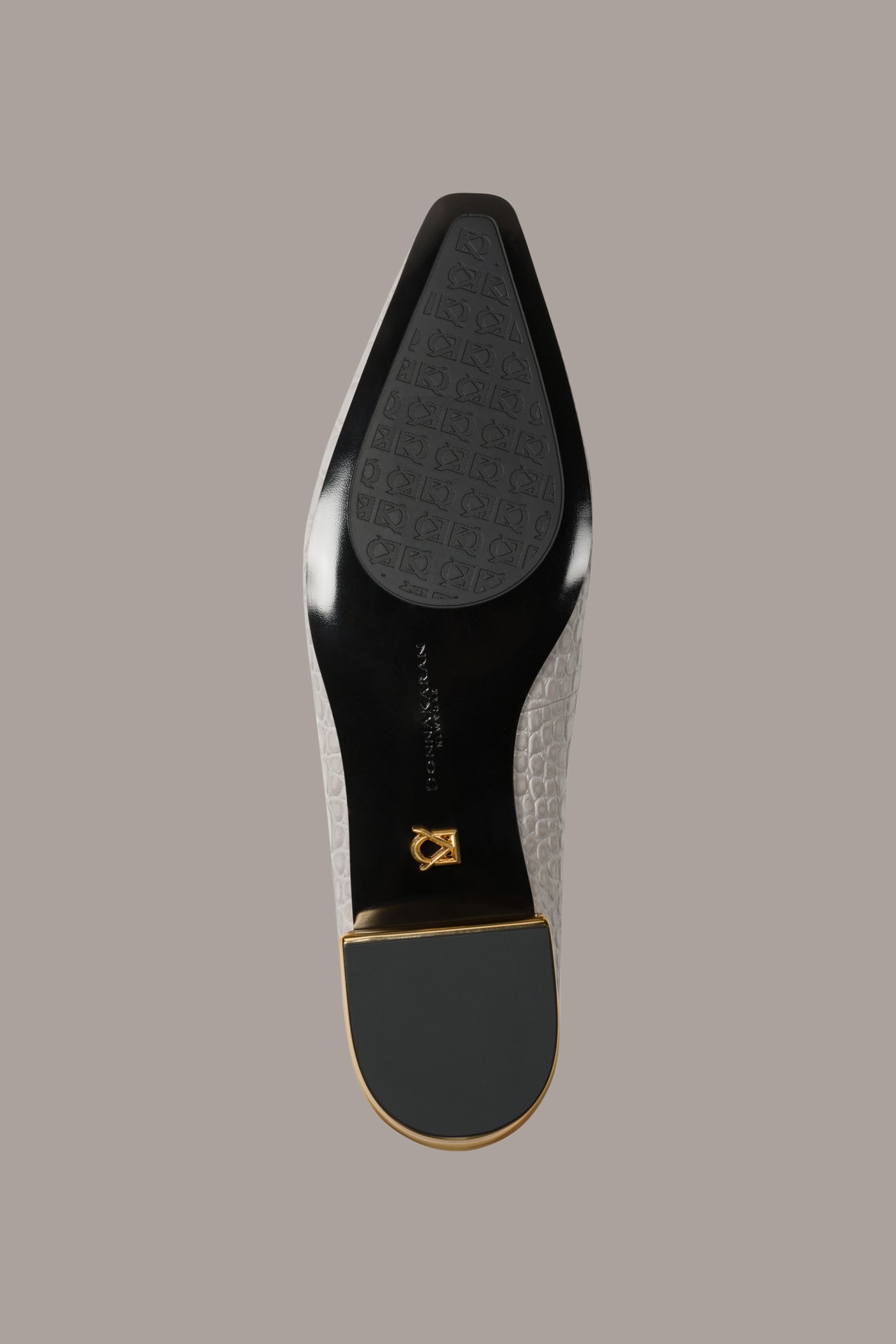 Vapor Grey SAVITA CROC-EFFECT FLAT Donna Karan
