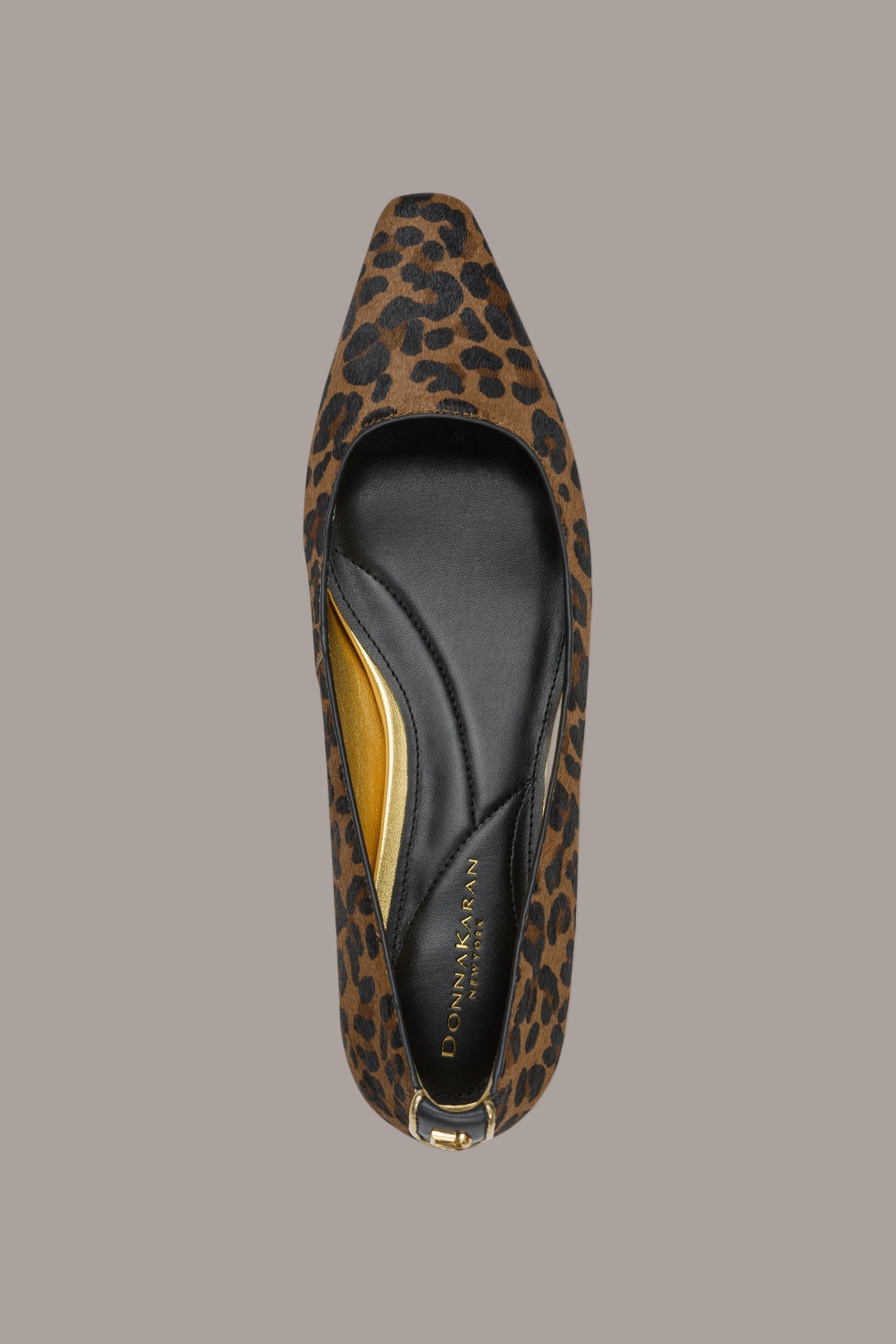 Leopard SAVITA LEOPARD-PRINT CALF HAIR FLAT Donna Karan