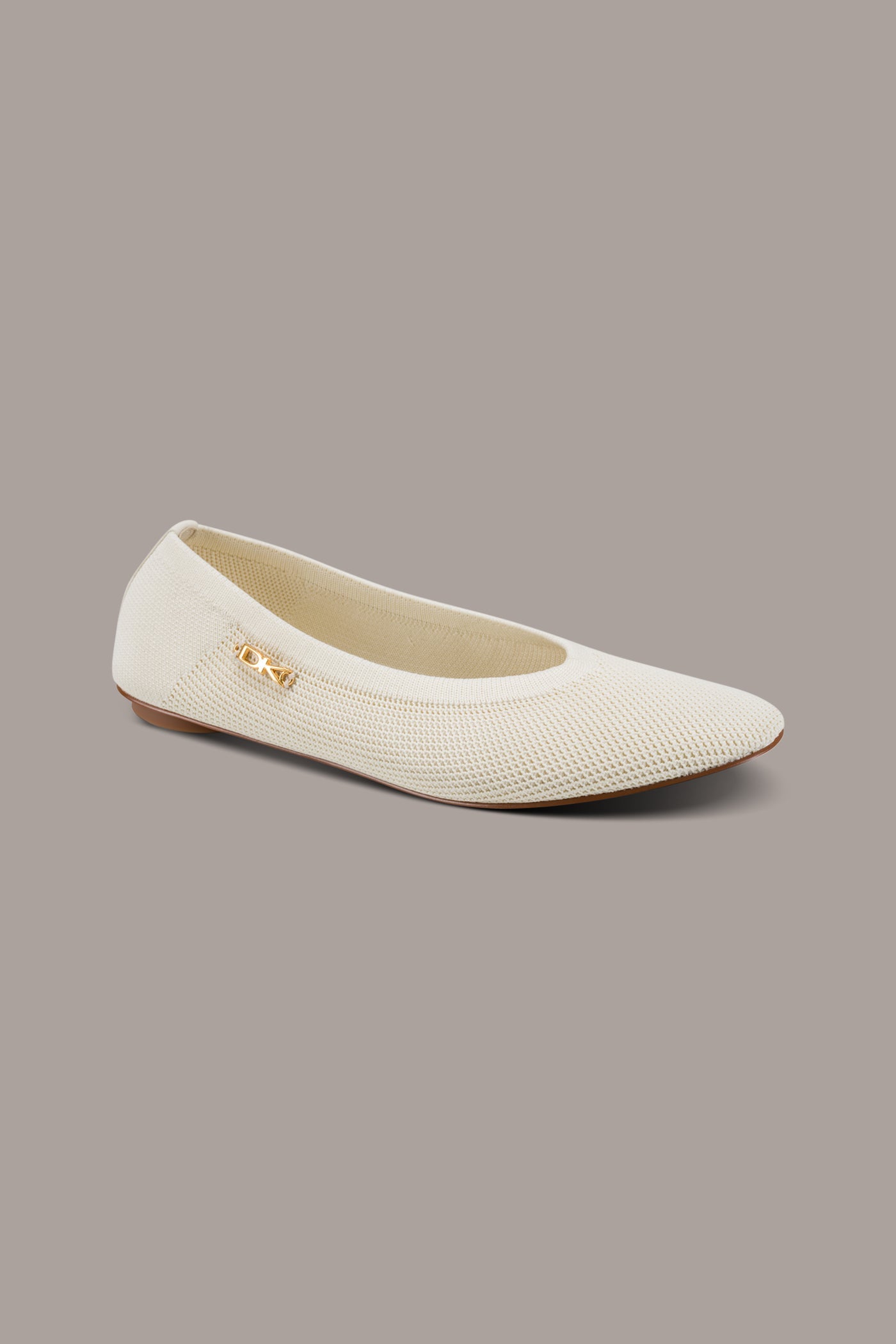 Ivory AVERY MESH BALLET FLAT Donna Karan