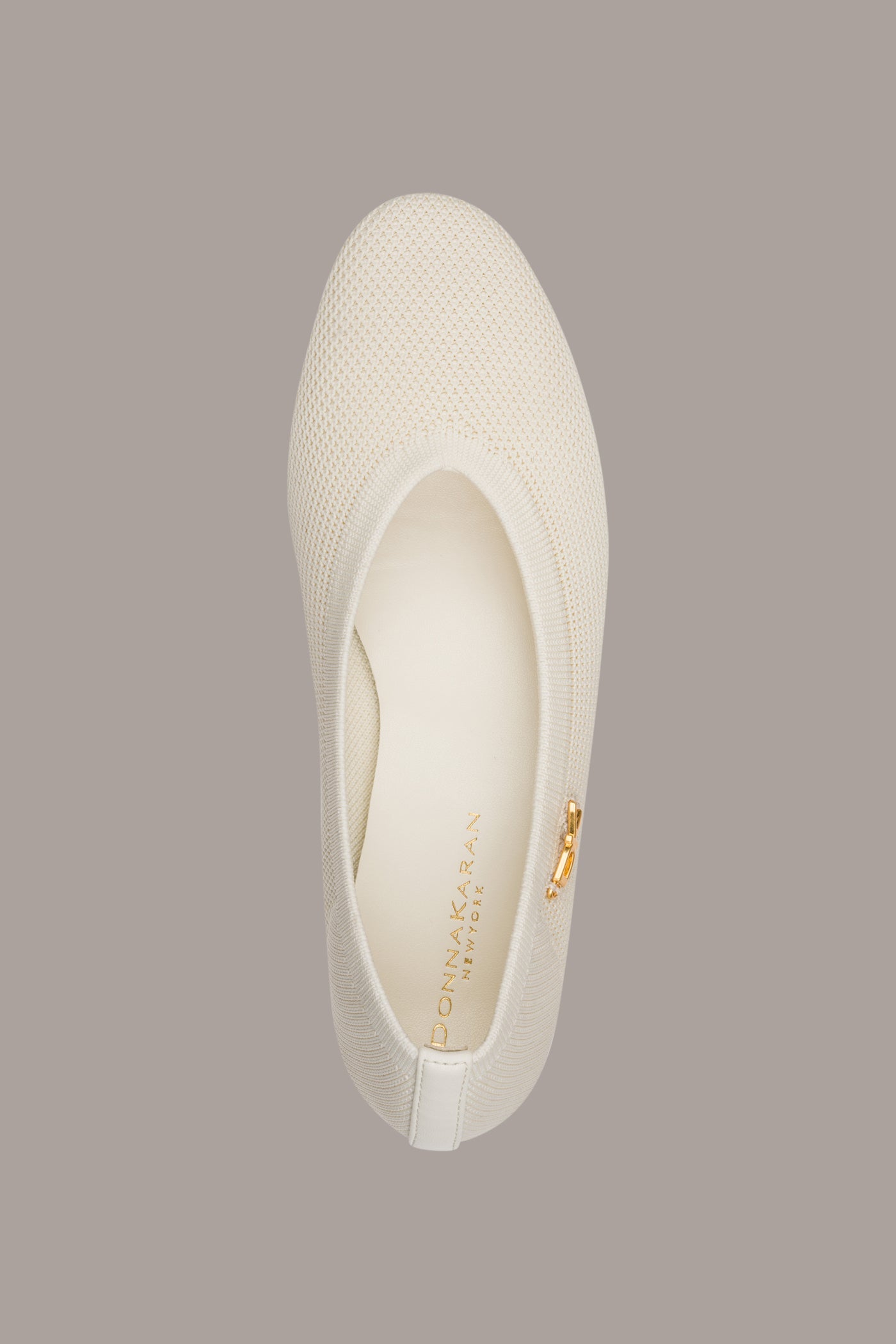 Ivory AVERY MESH BALLET FLAT Donna Karan