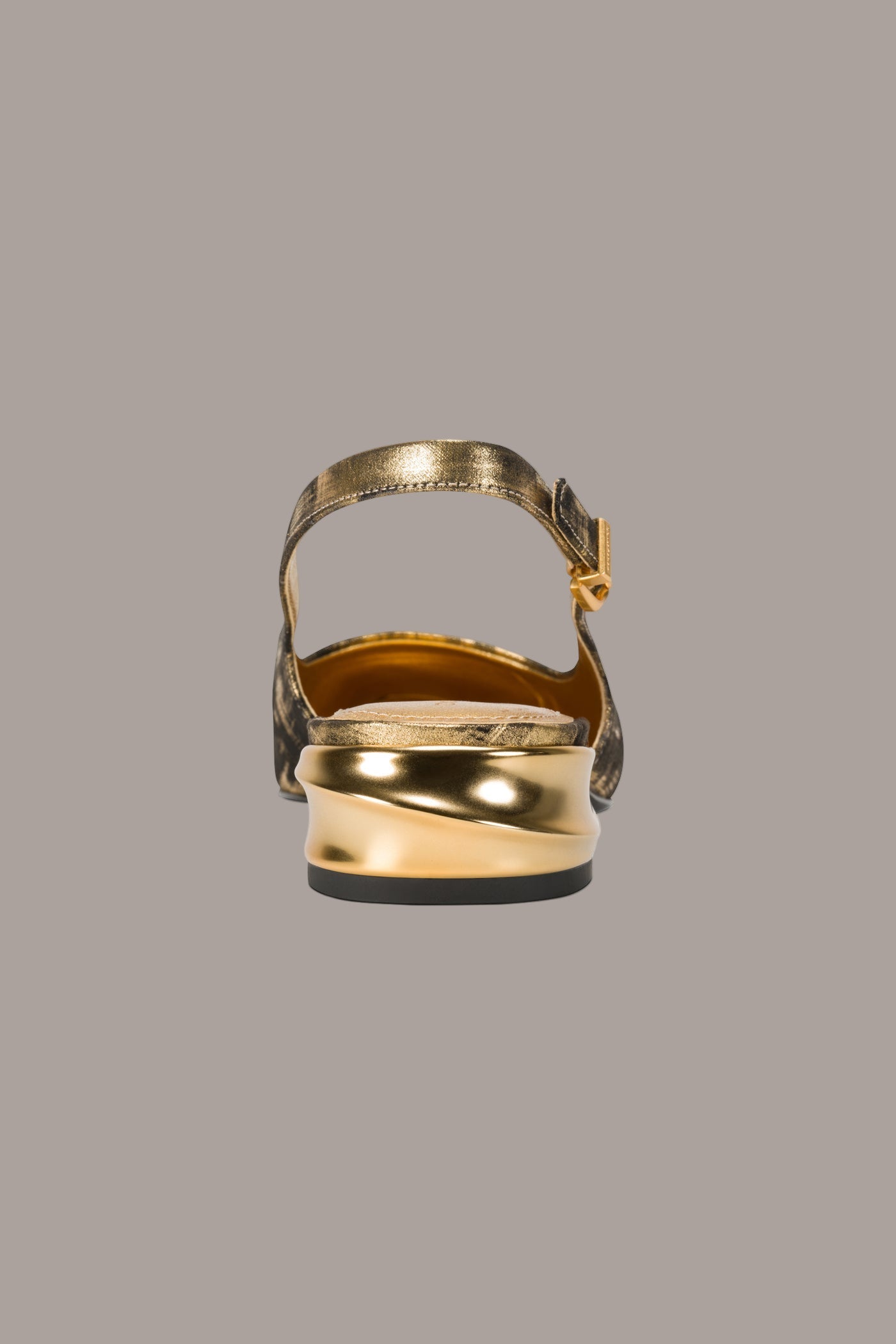 BLACK/ GOLD SAVITA SNIP TOE SLINGBACK FLAT Donna Karan