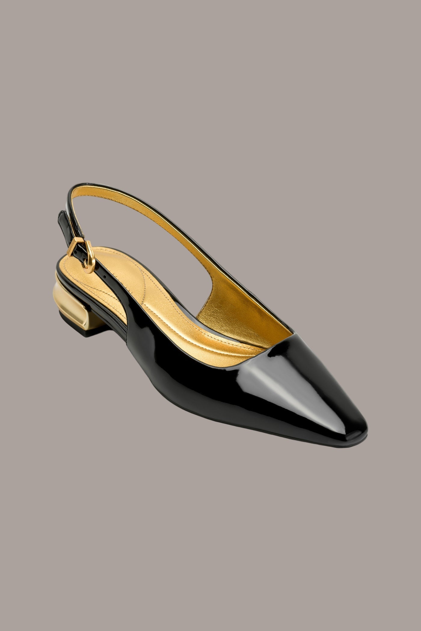 Black SAVITA POINTED SLINGBACK FLAT Donna Karan