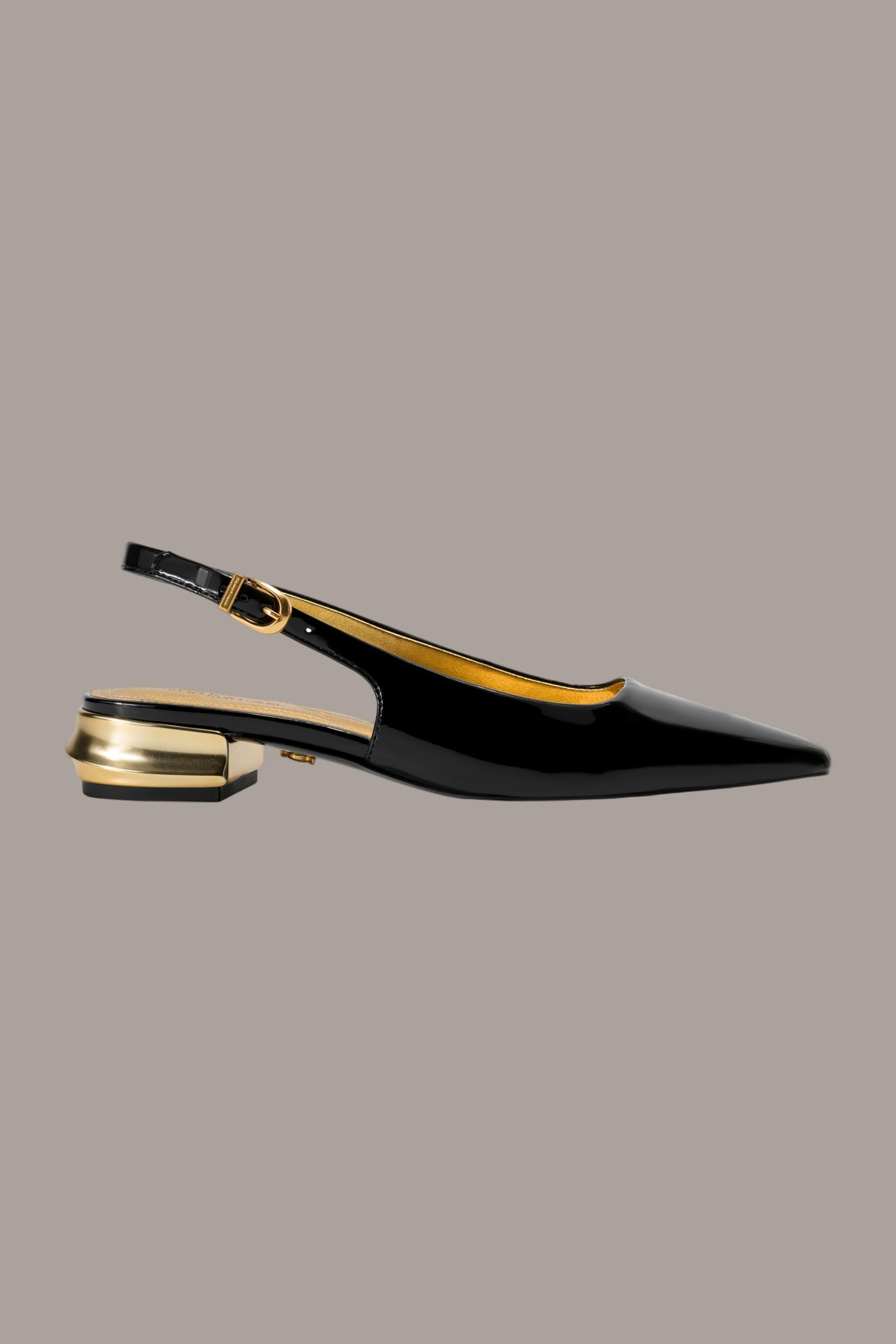 Black SAVITA POINTED SLINGBACK FLAT Donna Karan