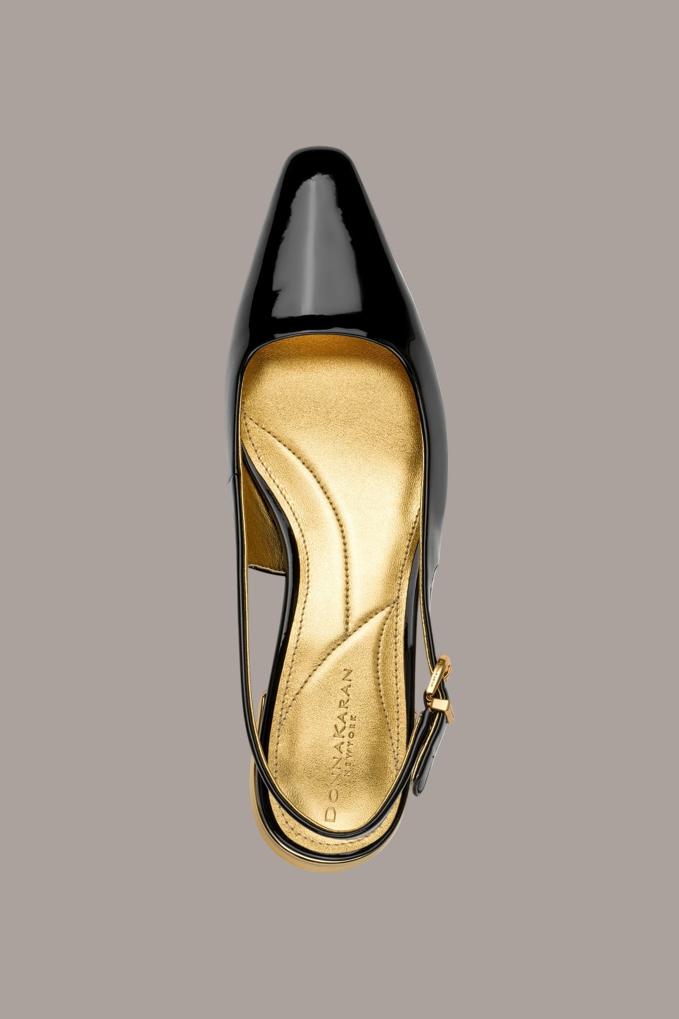 Black SAVITA POINTED SLINGBACK FLAT Donna Karan