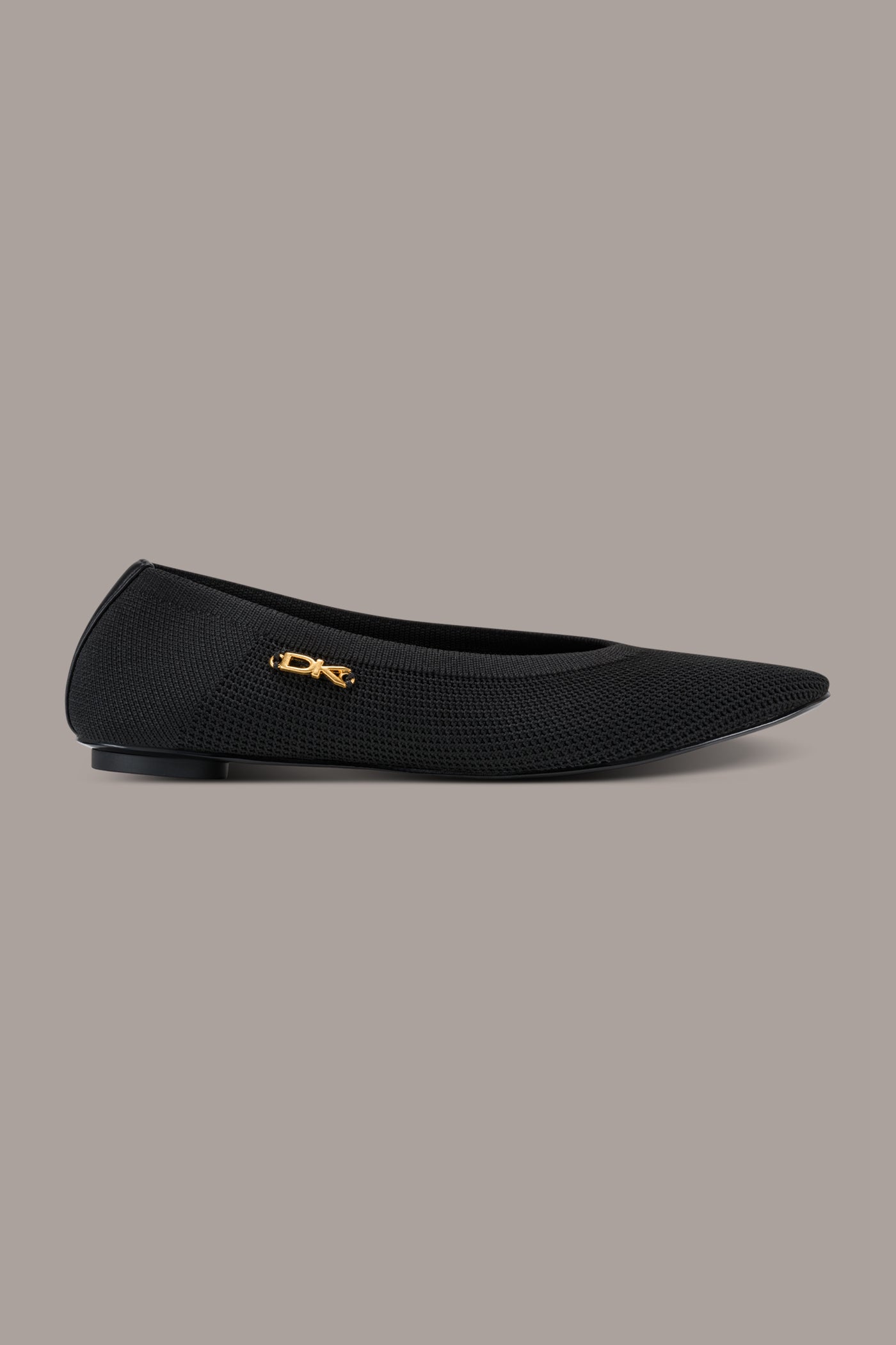 Black AVERY MESH BALLET FLAT Donna Karan