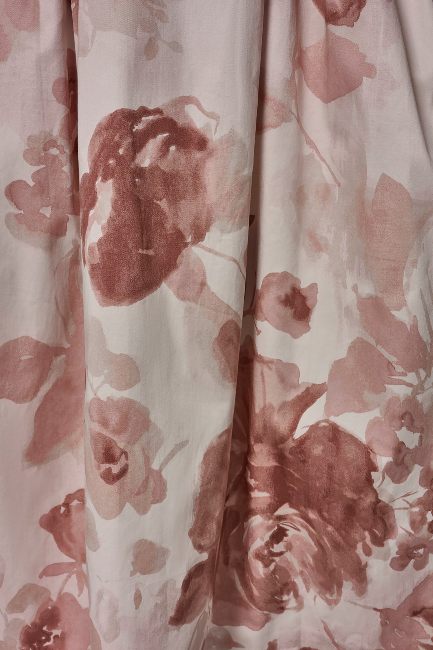 Snow Petal Multi COTTON-SATEEN FLORAL MIDI A-LINE DRESS Donna Karan