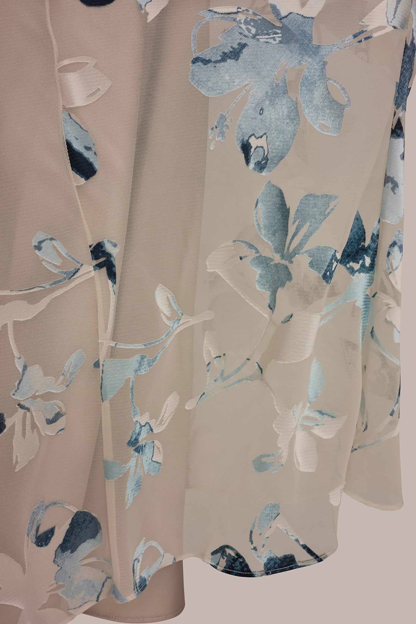 Sea Mist Multi FLORAL BURNOUT MIDI A-LINE DRESS Donna Karan