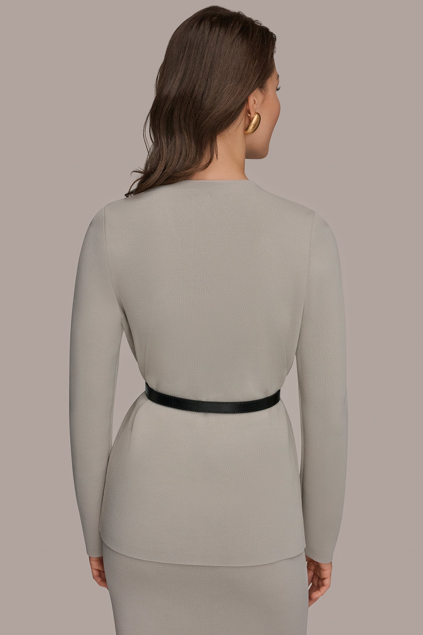 Tuscan Grey UTILITY SWEATER BLAZER Donna Karan