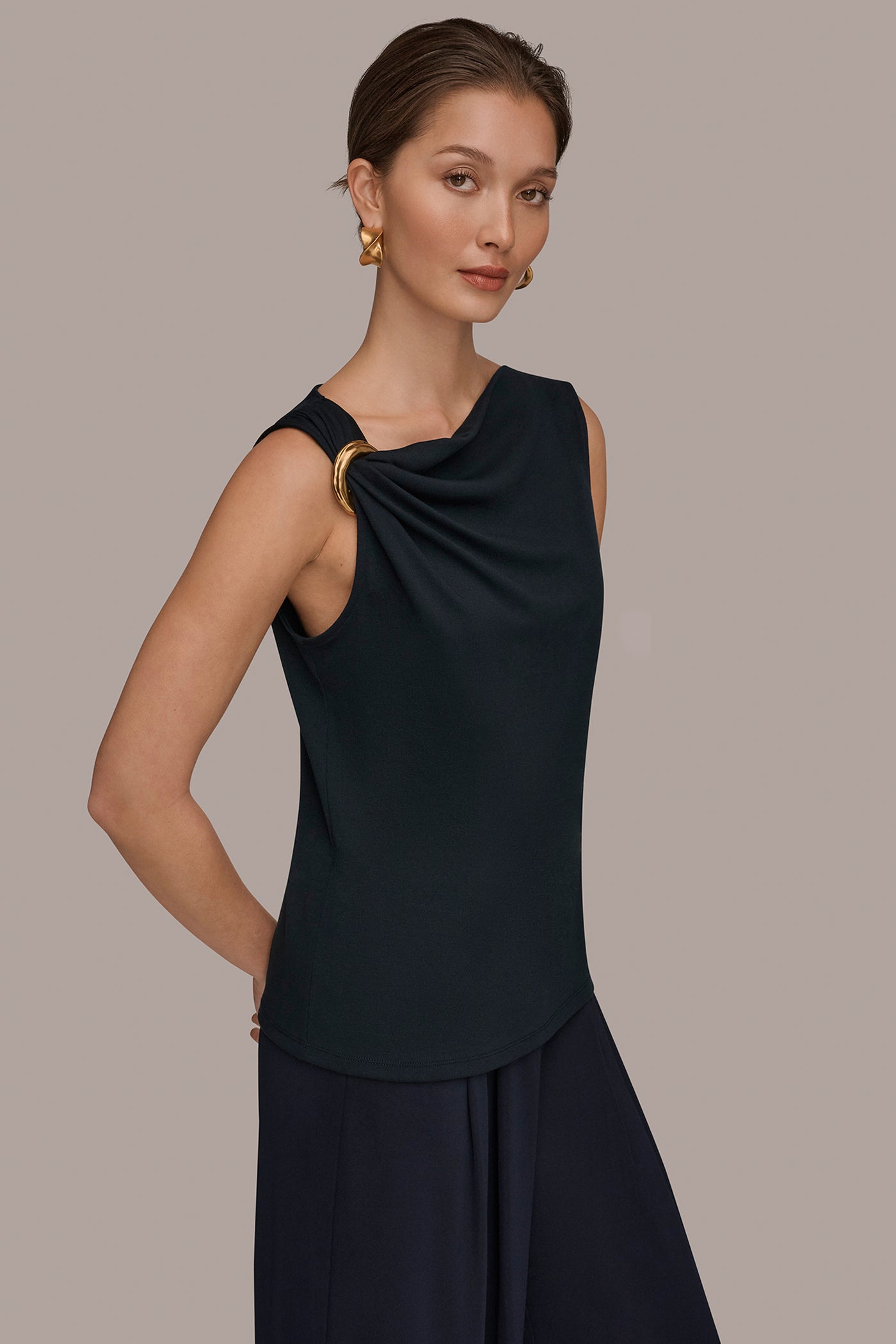 Nightfall ASYMMETRIC BLOUSE Donna Karan