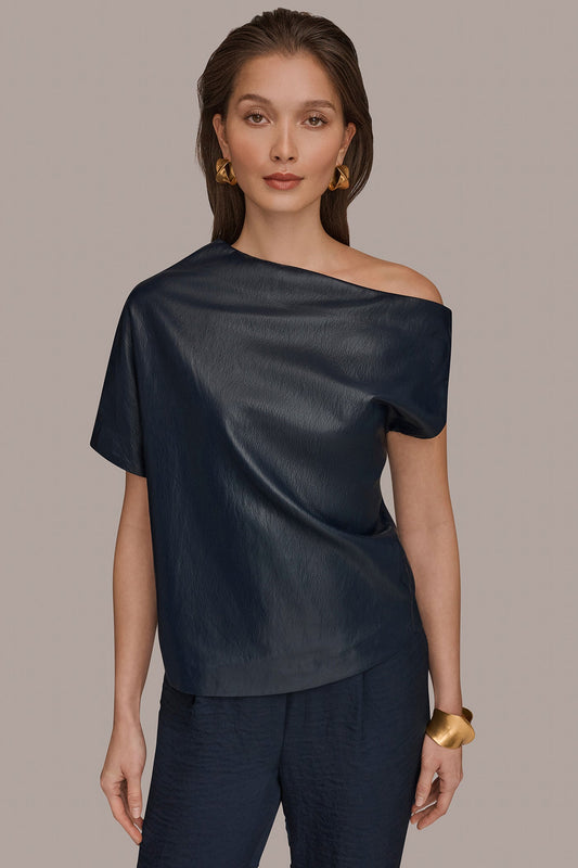 Nightfall ASYMMETRIC ANGLE HEM TOP Donna Karan