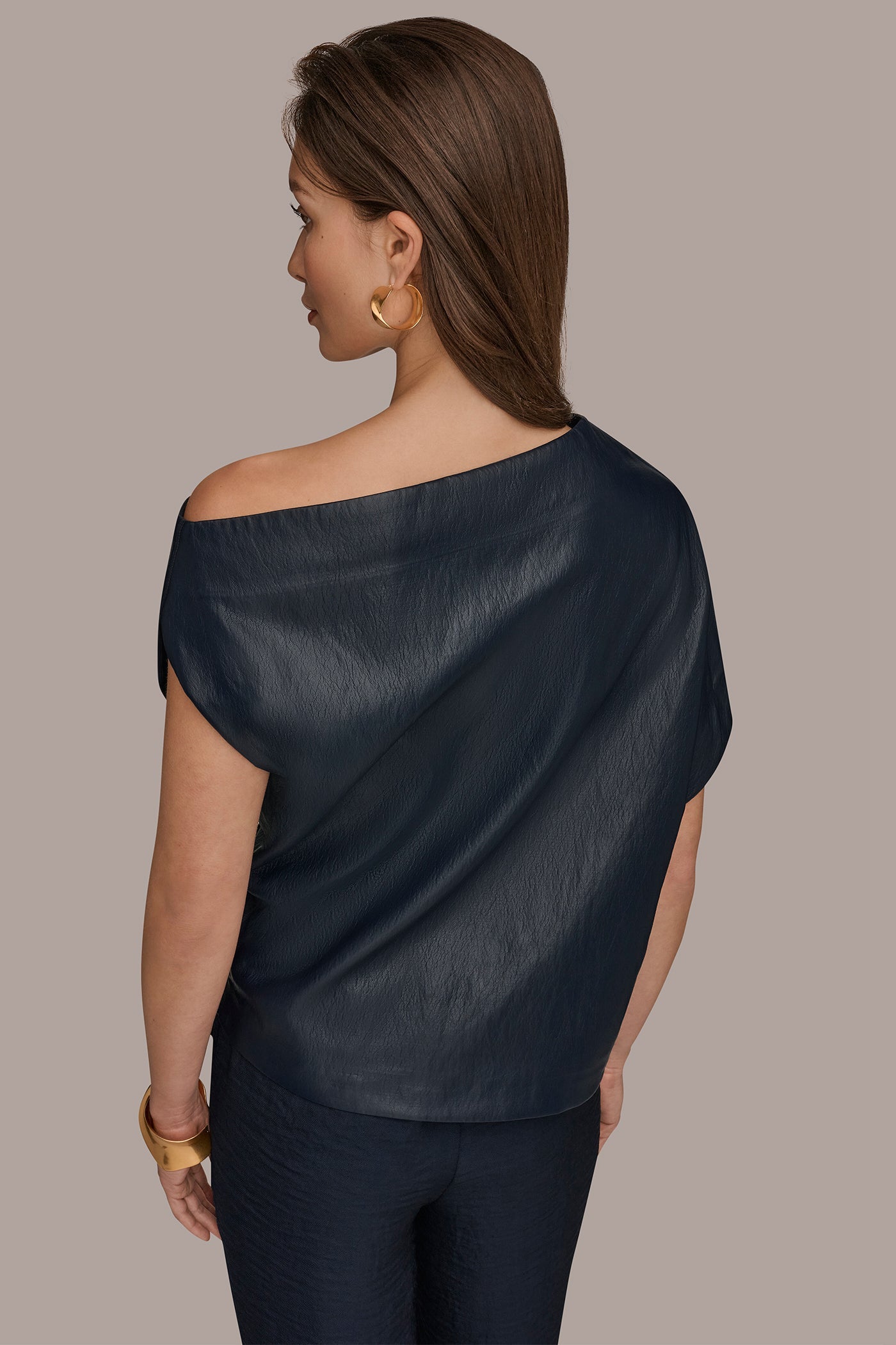 Nightfall ASYMMETRIC ANGLE HEM TOP Donna Karan
