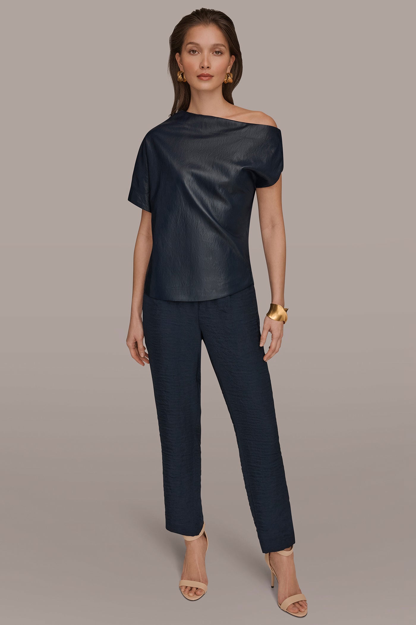 Nightfall ASYMMETRIC ANGLE HEM TOP Donna Karan