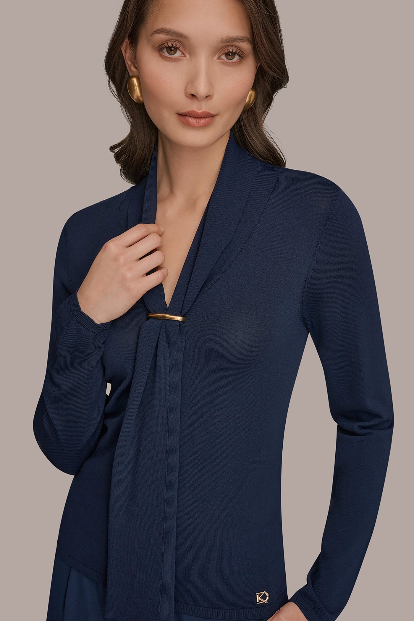 Nightfall DRAPED SCARF SWEATER Donna Karan