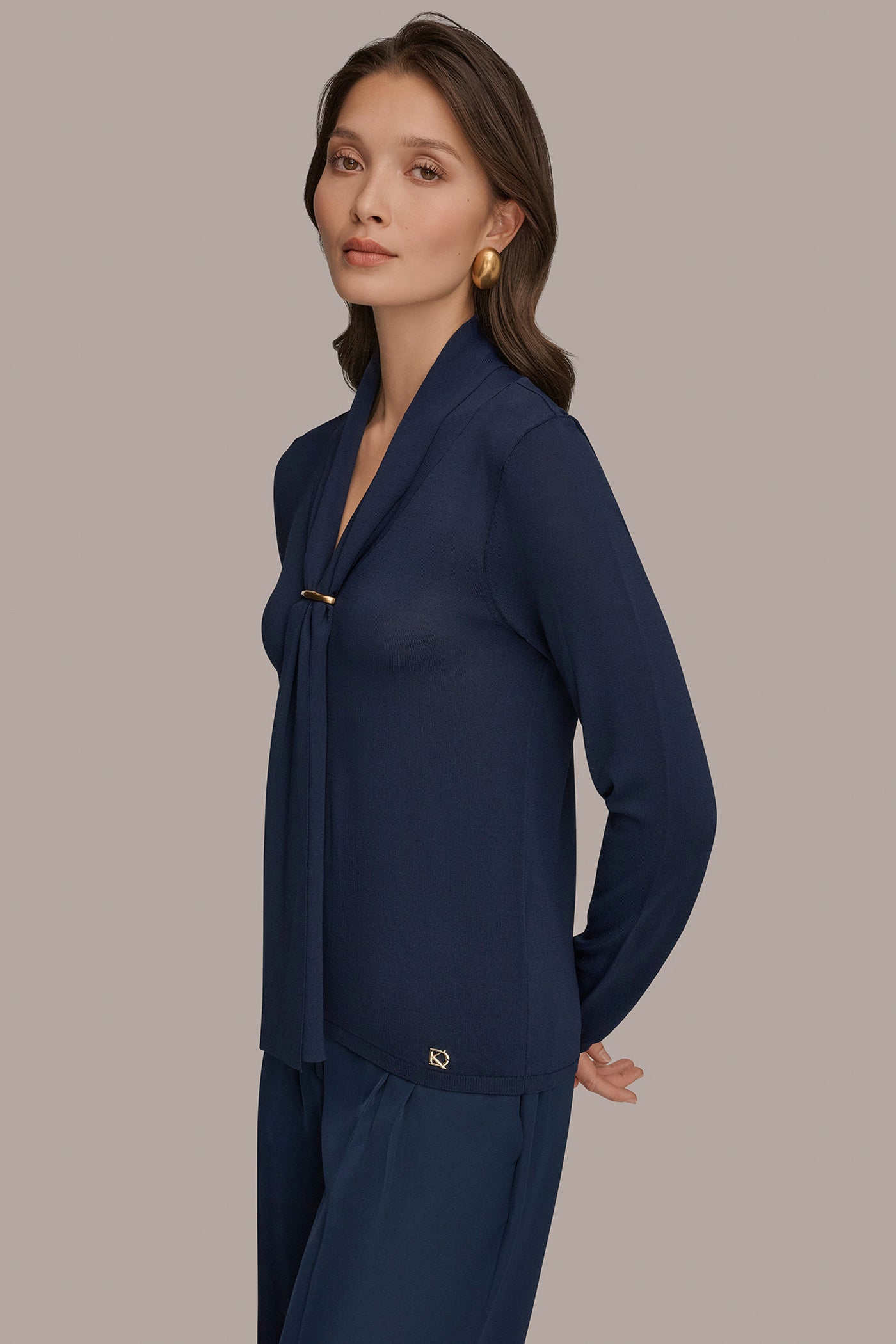 Nightfall DRAPED SCARF SWEATER Donna Karan