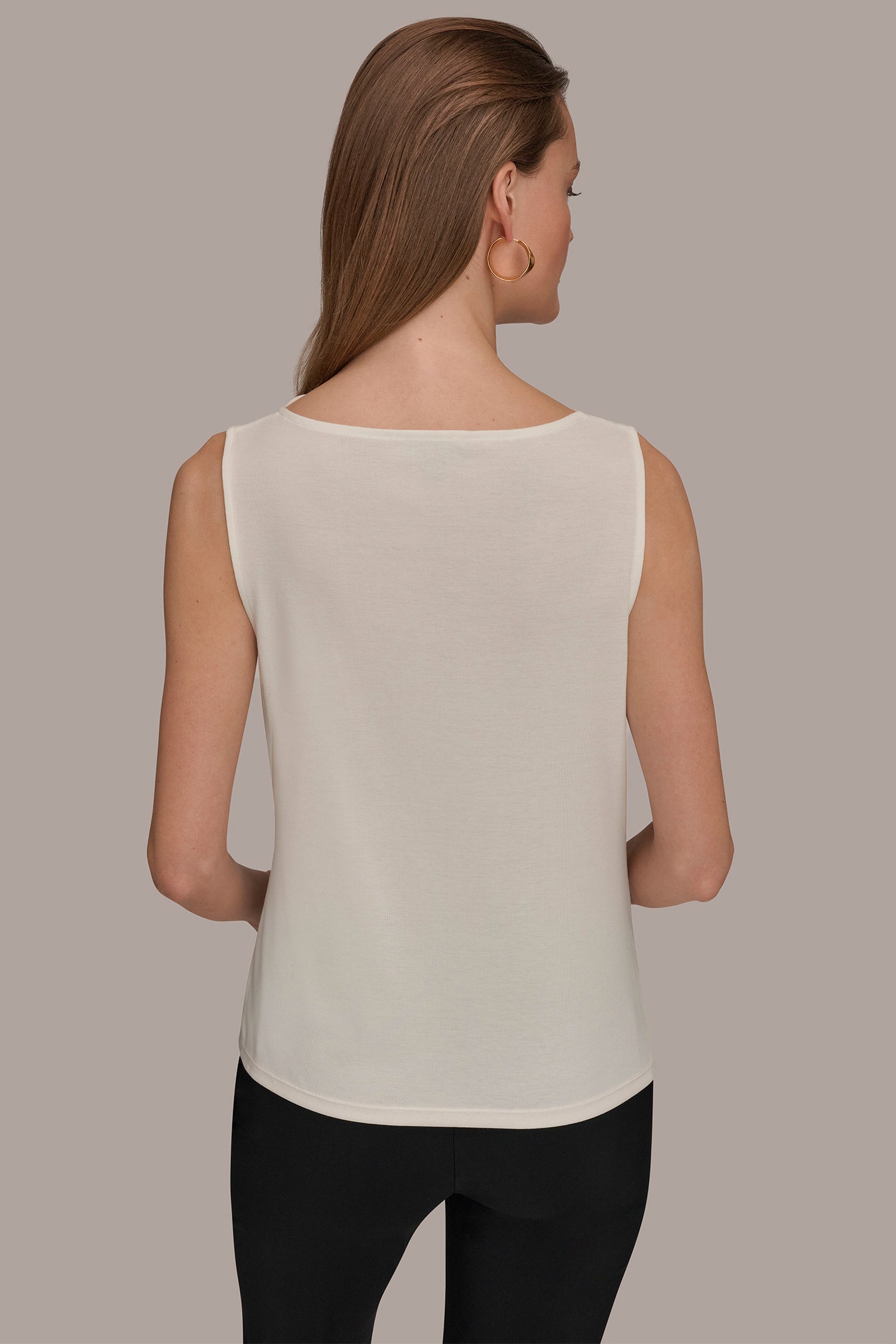 Cream ASYMMETRIC BLOUSE Donna Karan