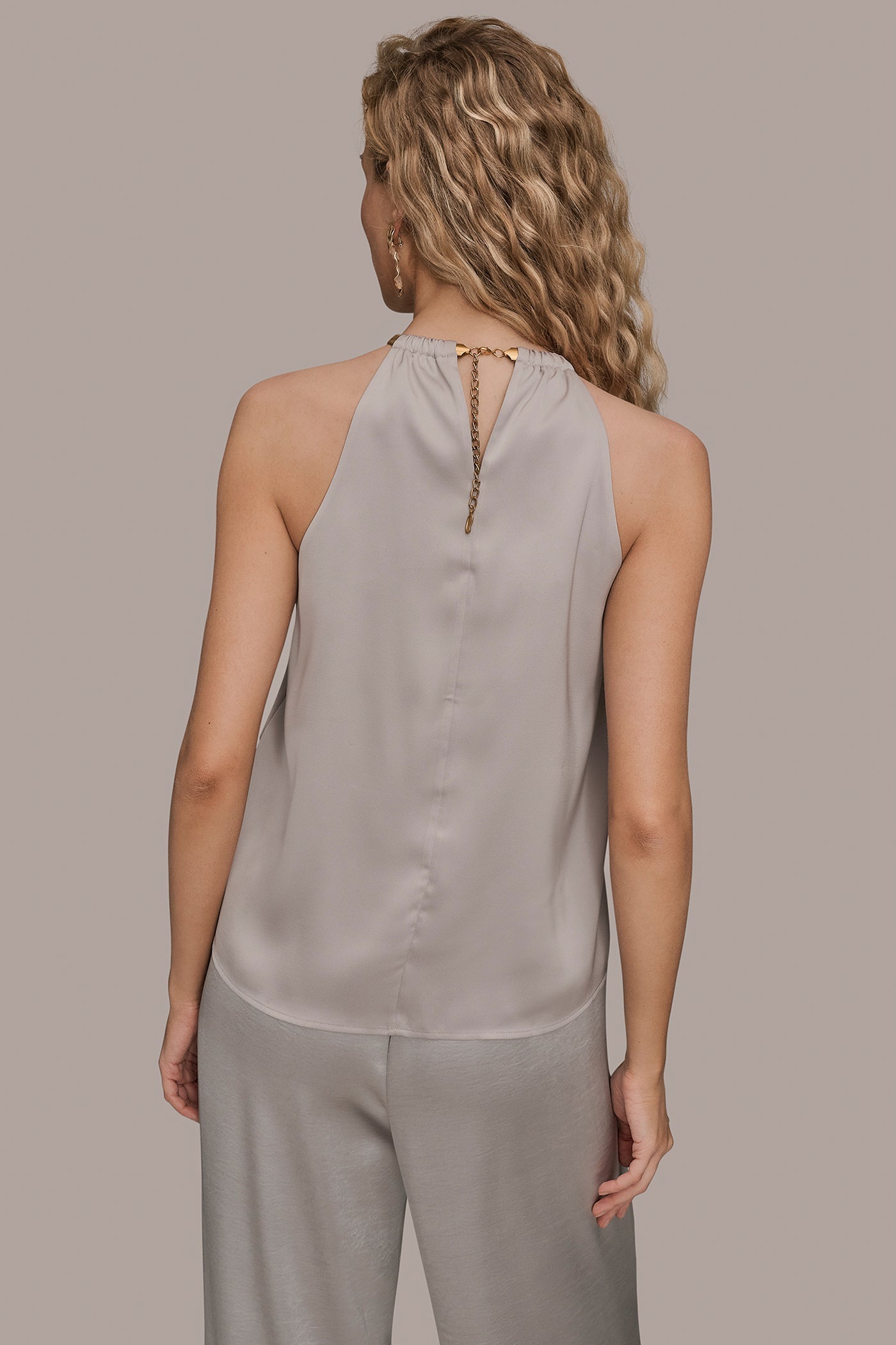 VAPOR TWIST HALTERNECK BLOUSE Donna Karan
