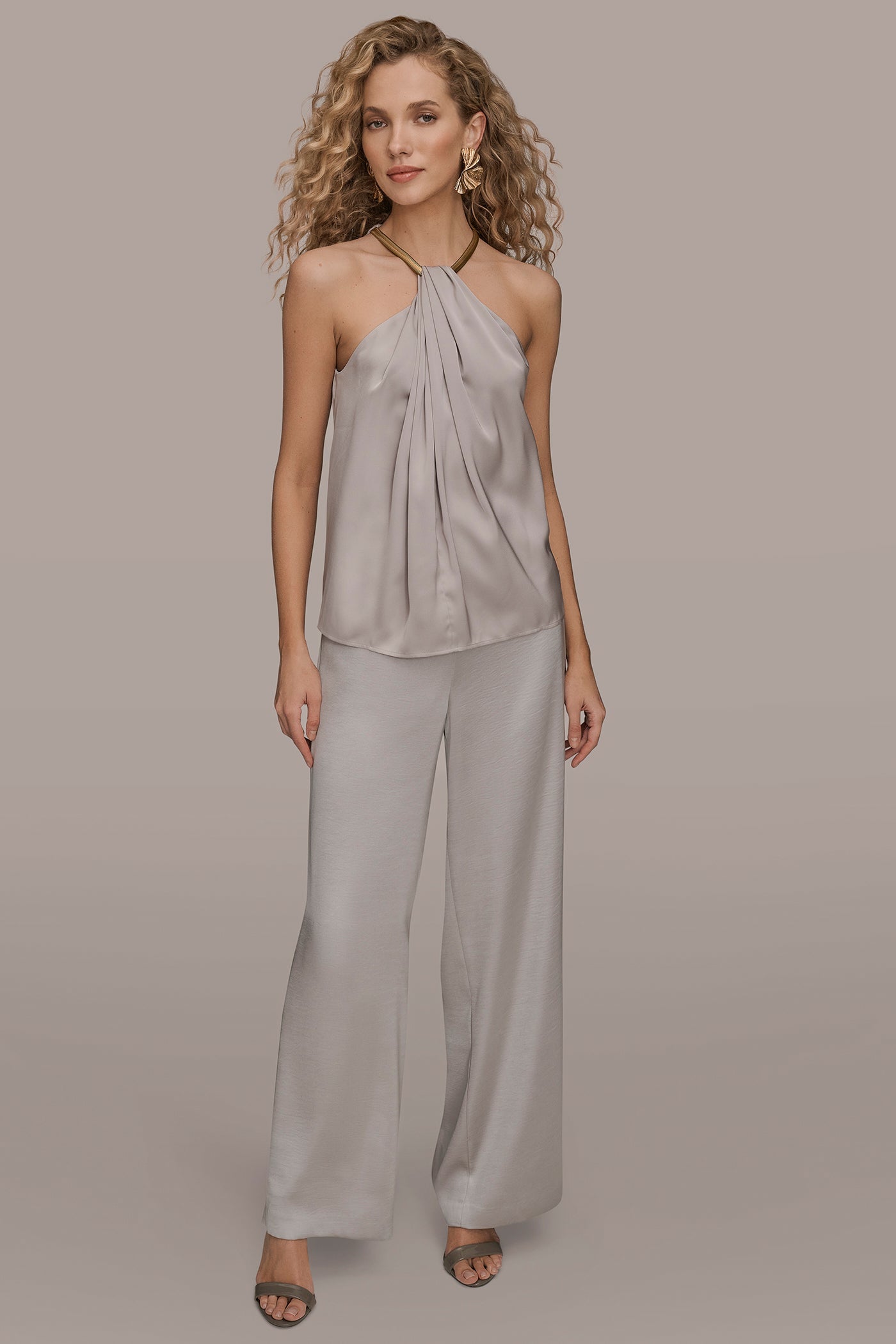 VAPOR TWIST HALTERNECK BLOUSE Donna Karan