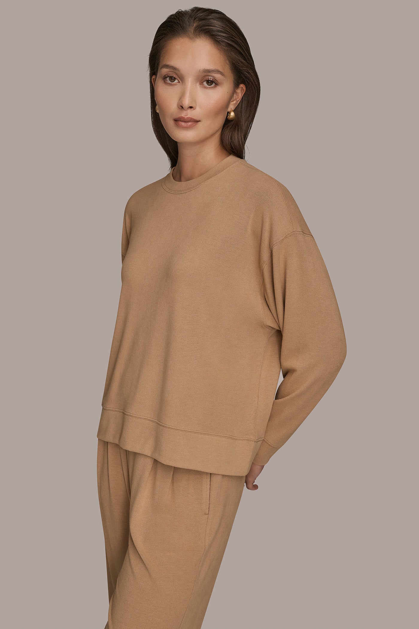 FAWN LONG SLEEVE SWEATSHIRT Donna Karan
