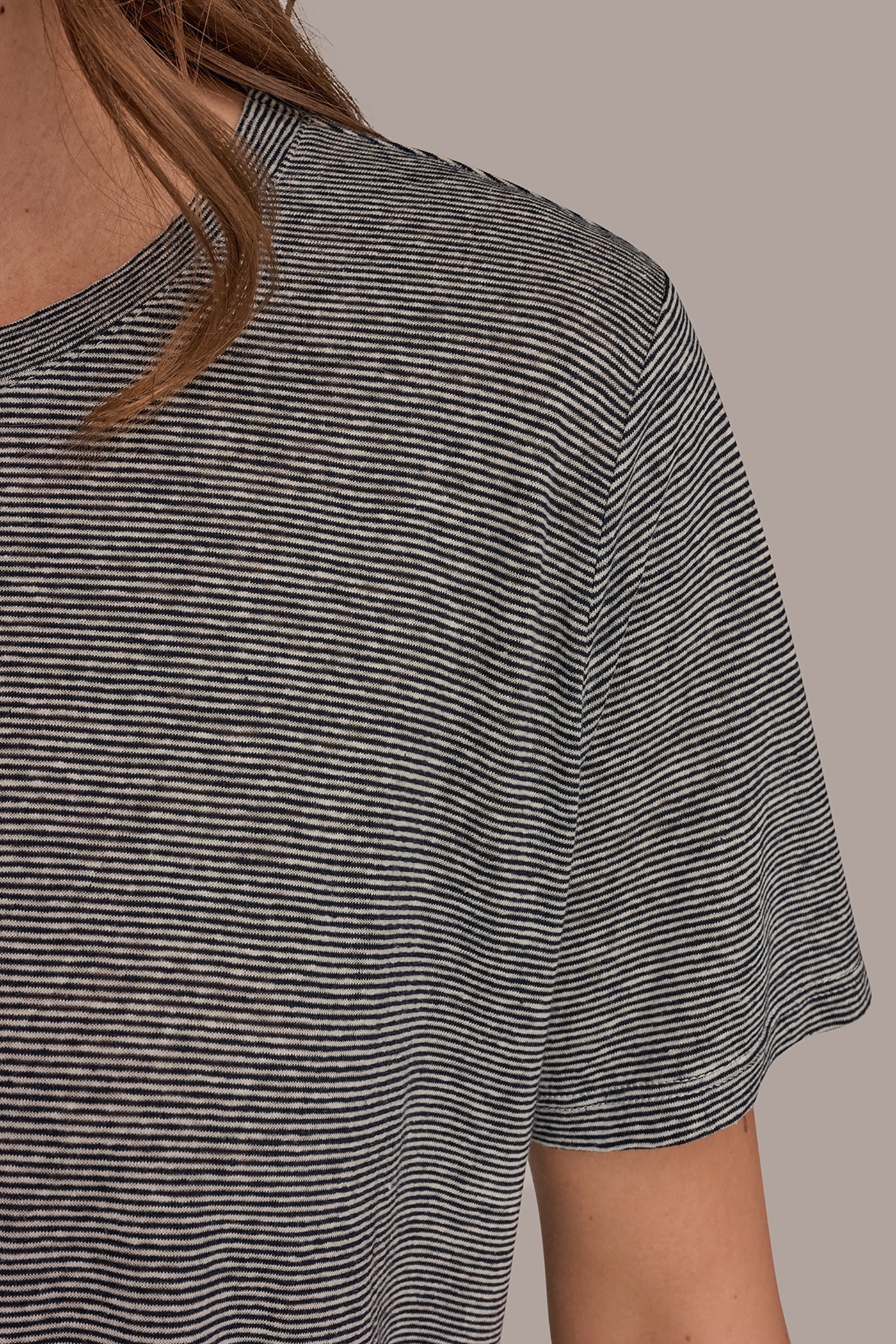 Nightfall/Cream SHORT SLEEVE TEE Donna Karan
