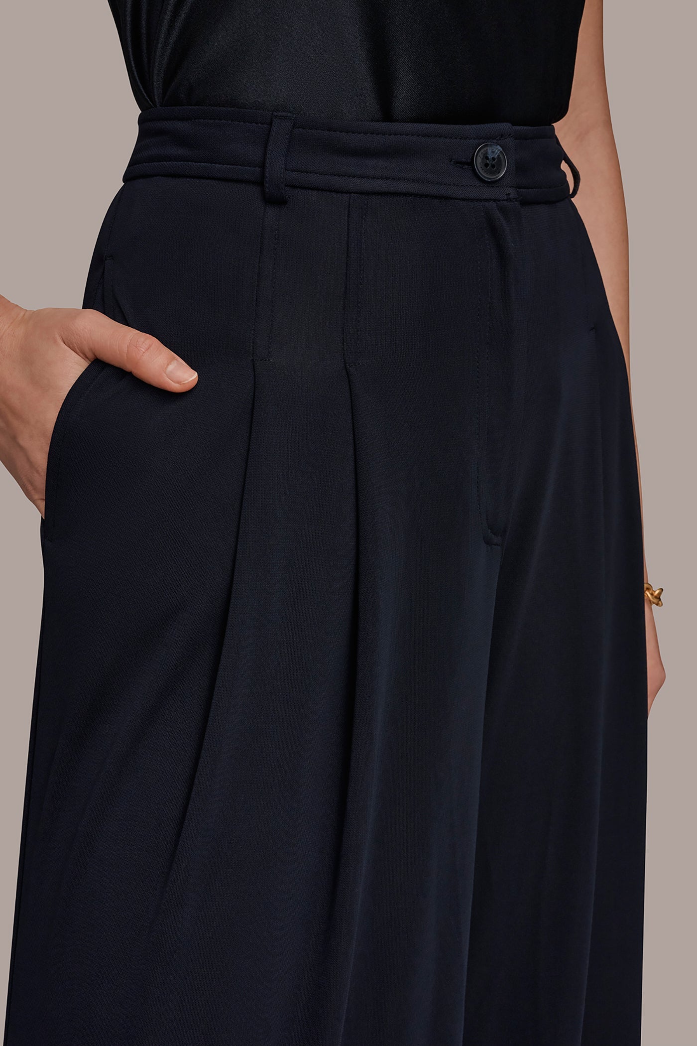 Nightfall PLEATED KNIT PANT Donna Karan
