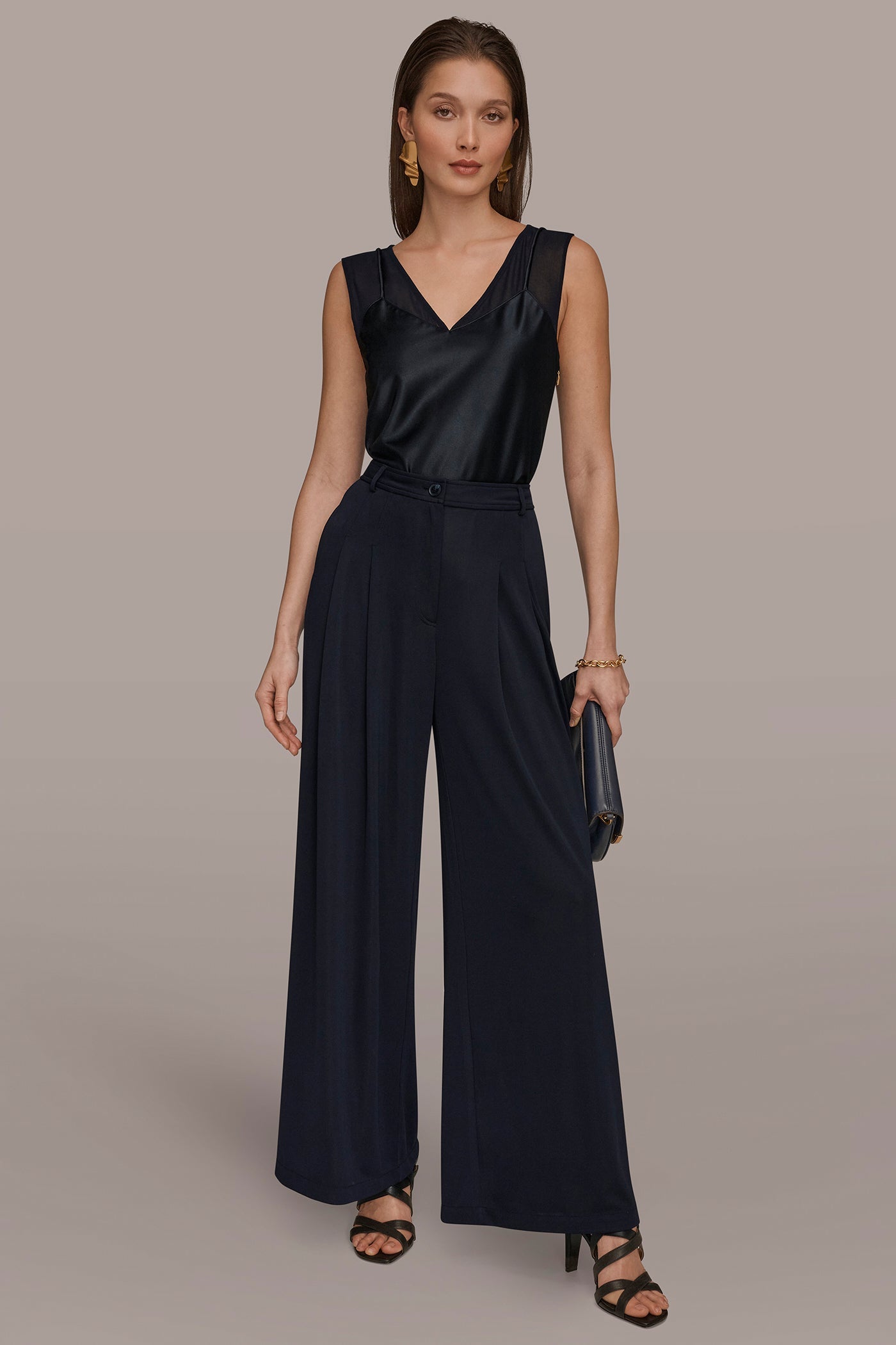 Nightfall PLEATED KNIT PANT Donna Karan
