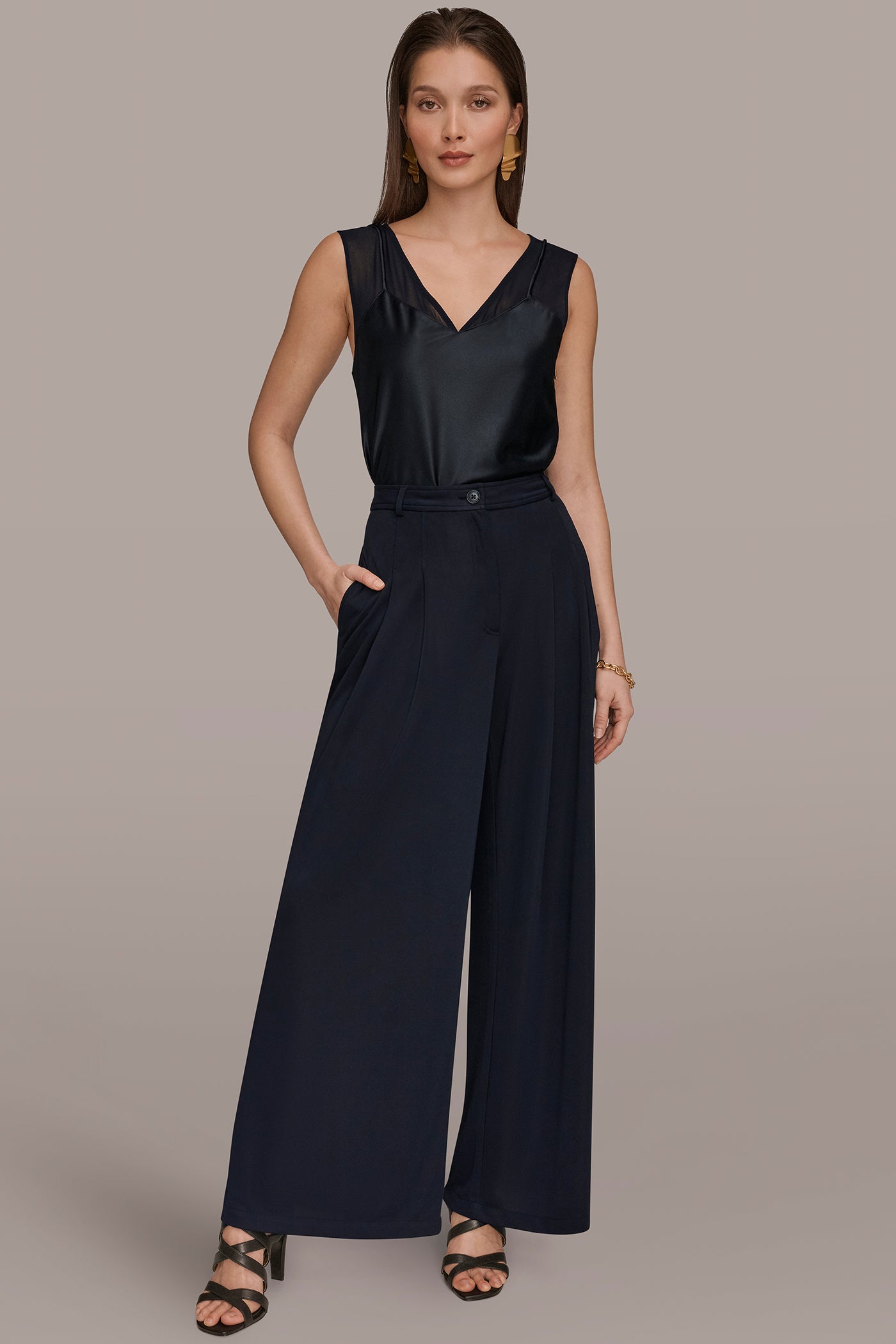 Nightfall PLEATED KNIT PANT Donna Karan