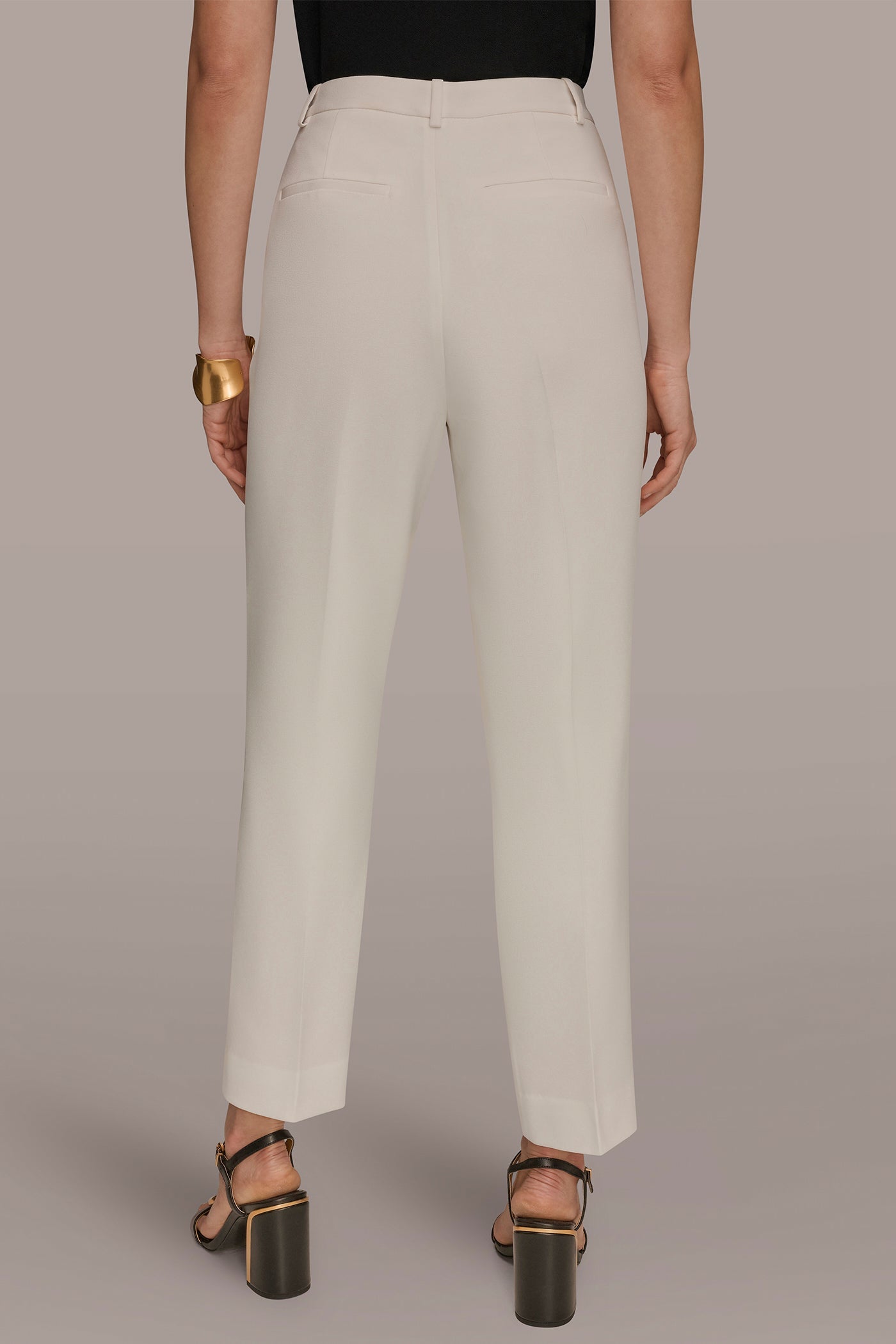 Cream SLIM LEG PANT Donna Karan