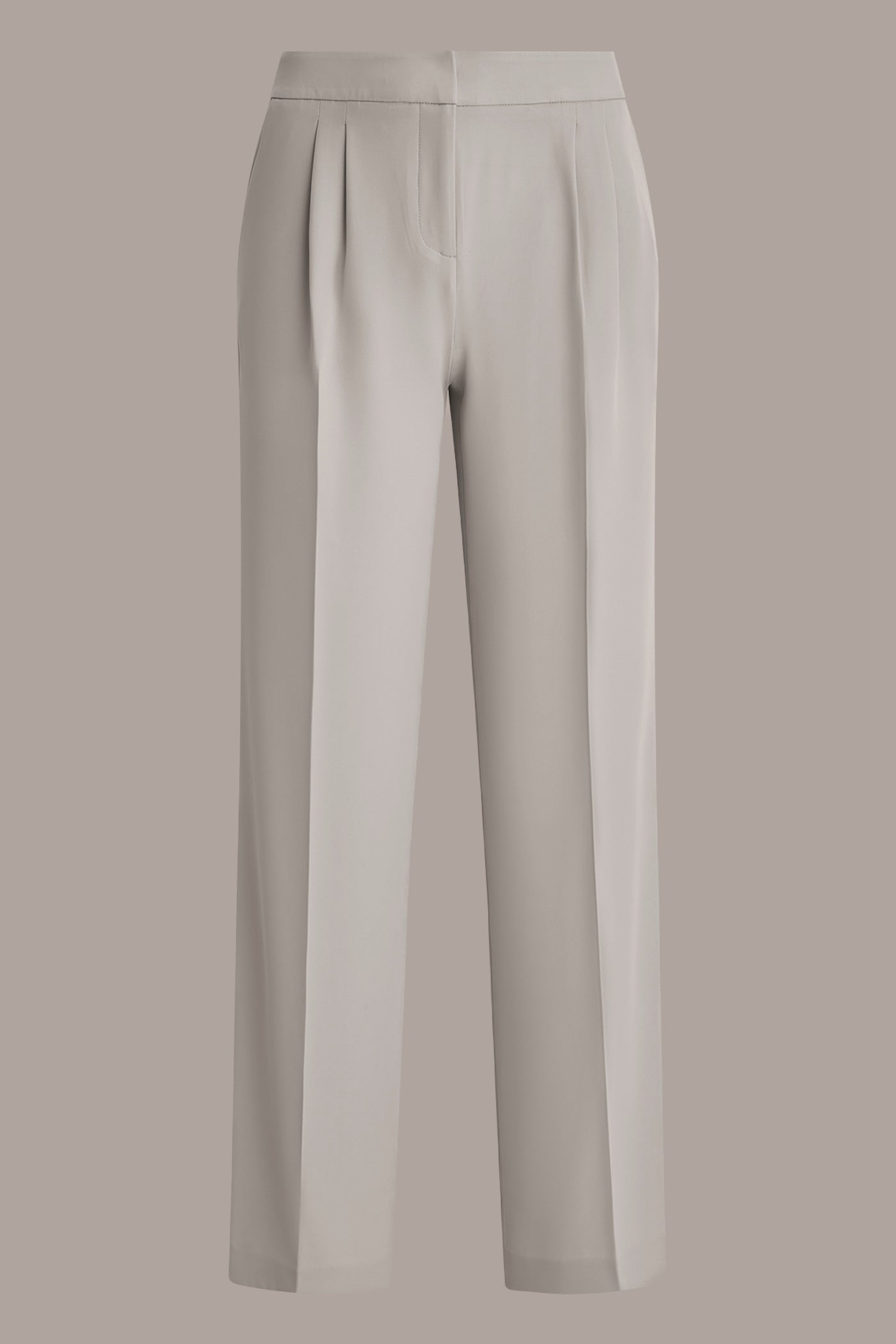 Tuscan Grey MID-RISE PLEATED WIDE-LEG SUIT PANT Donna Karan