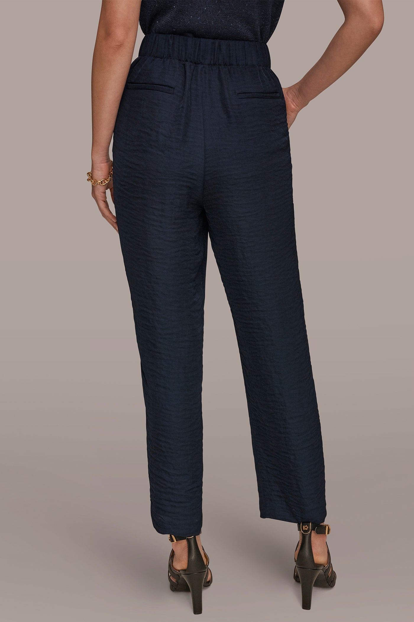 NIGHTFALL PLEATED STRAIGHT PANT Donna Karan